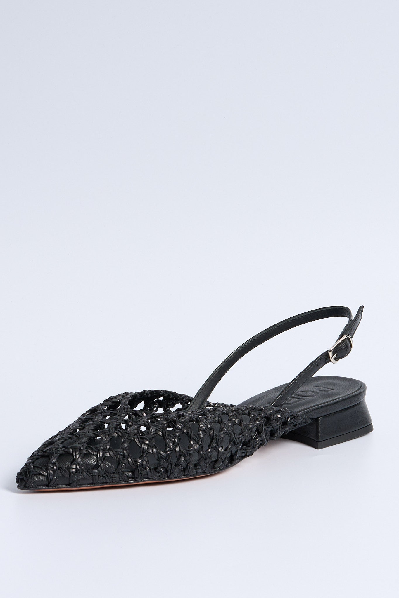 Poeve Slingback Intreccio Nero Donna-4