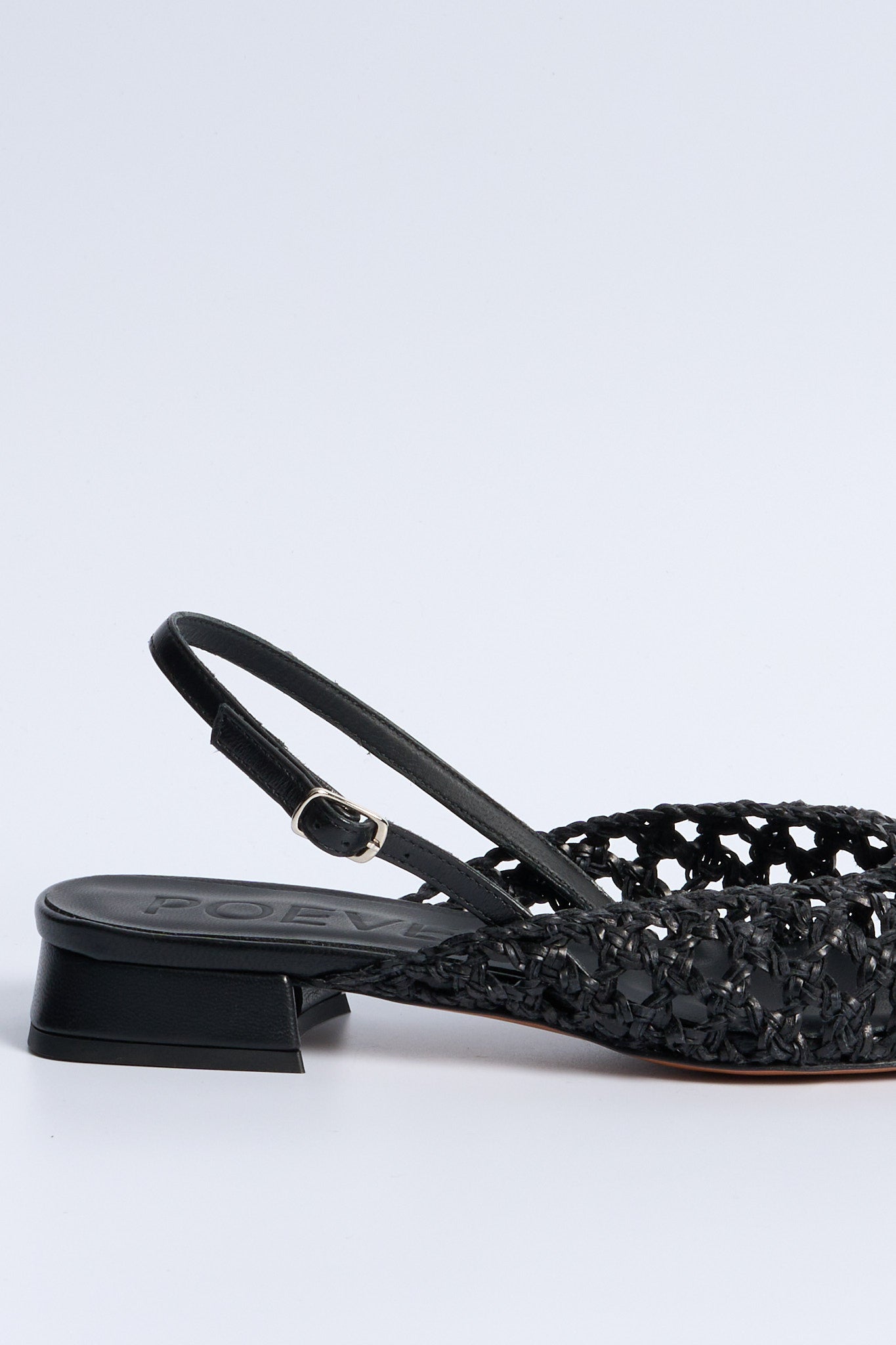 Poeve Slingback Intreccio Nero Donna-5