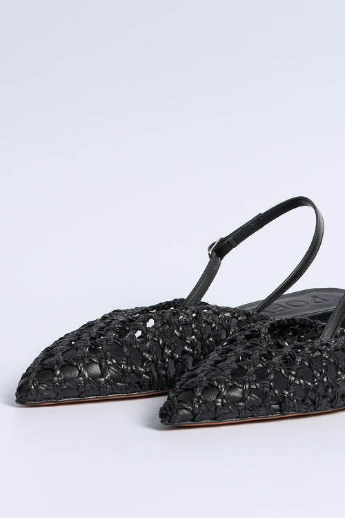 Poeve Slingback Intreccio Nero Donna-2