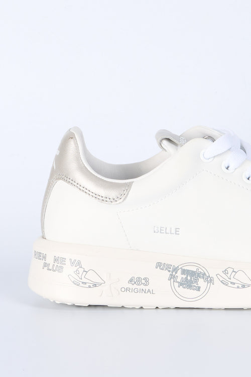 Premiata Sneaker Belle 7447 Bianco/argento Donna-2