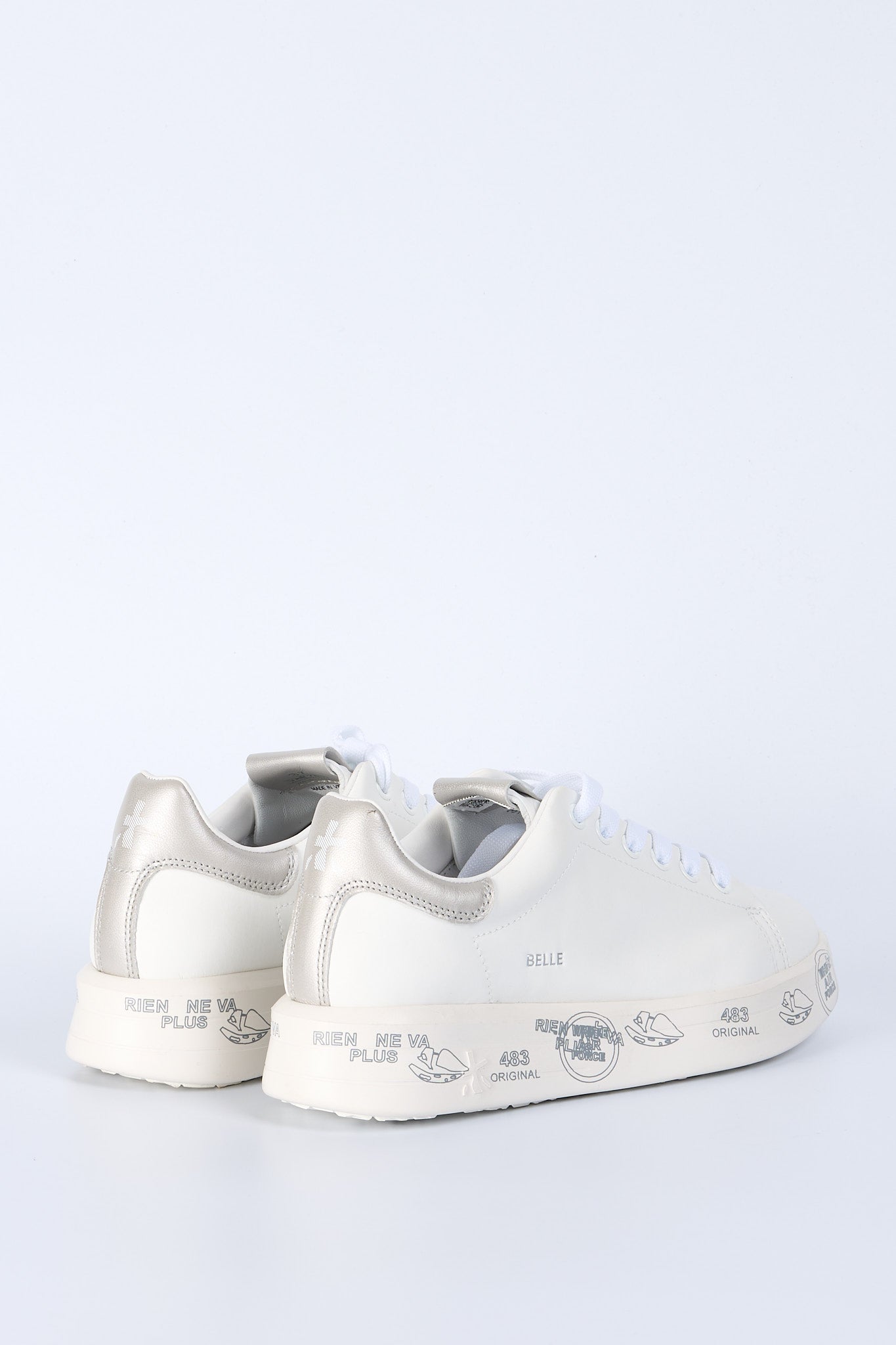 Premiata Sneaker Belle 7447 Bianco/argento Donna-4