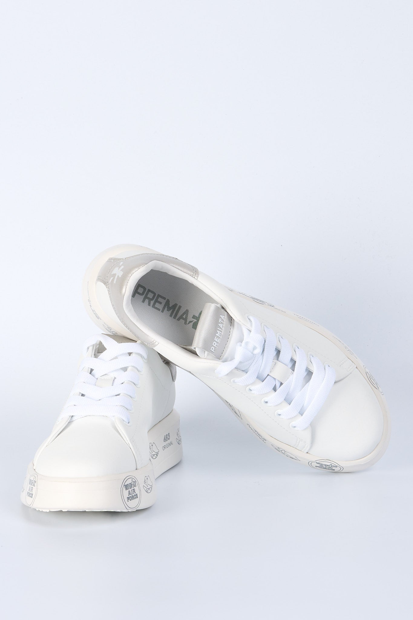 Premiata Sneaker Belle 7447 Bianco/argento Donna-6