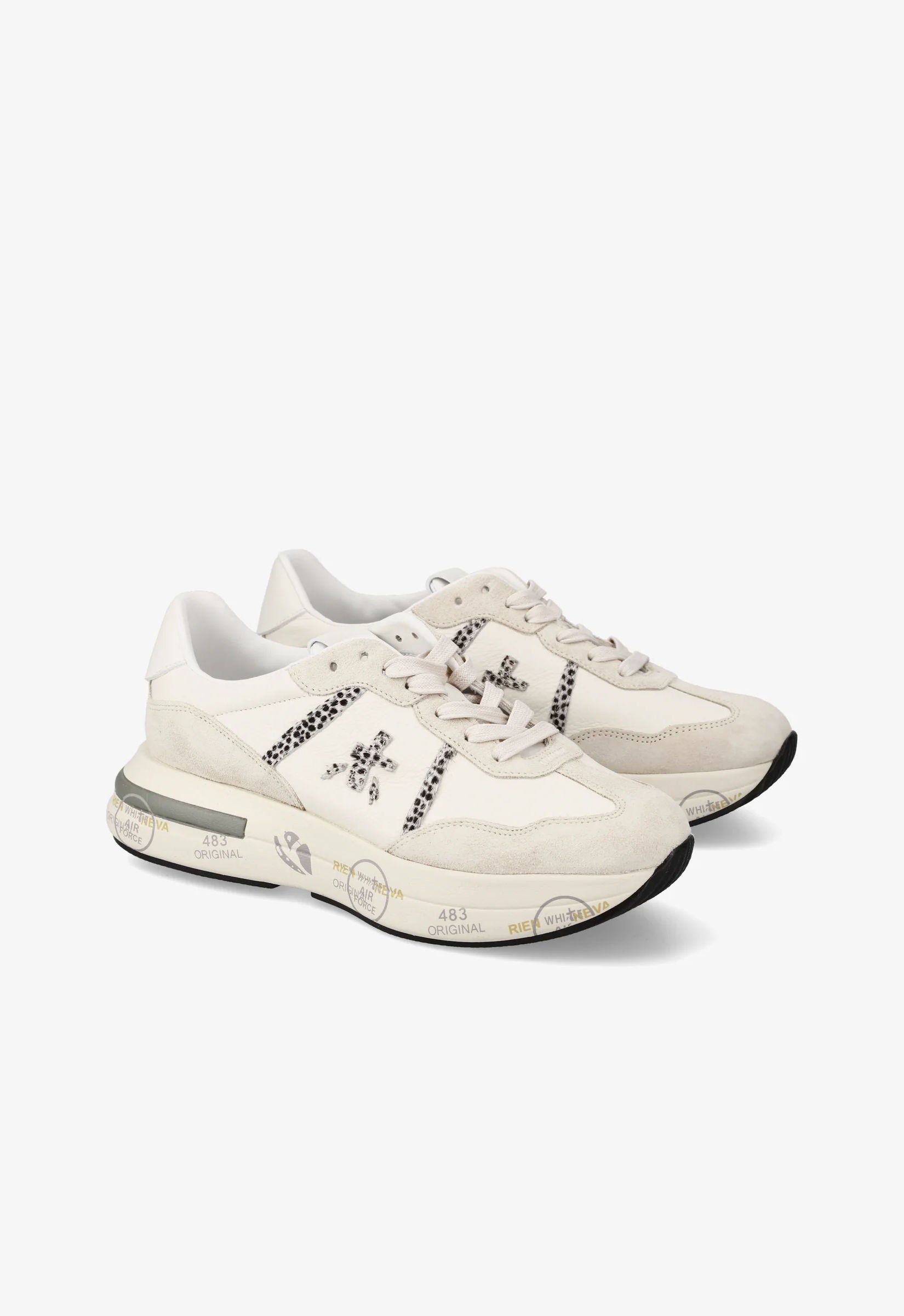 Premiata Sneaker Cassie 7682 Panna Donna-4