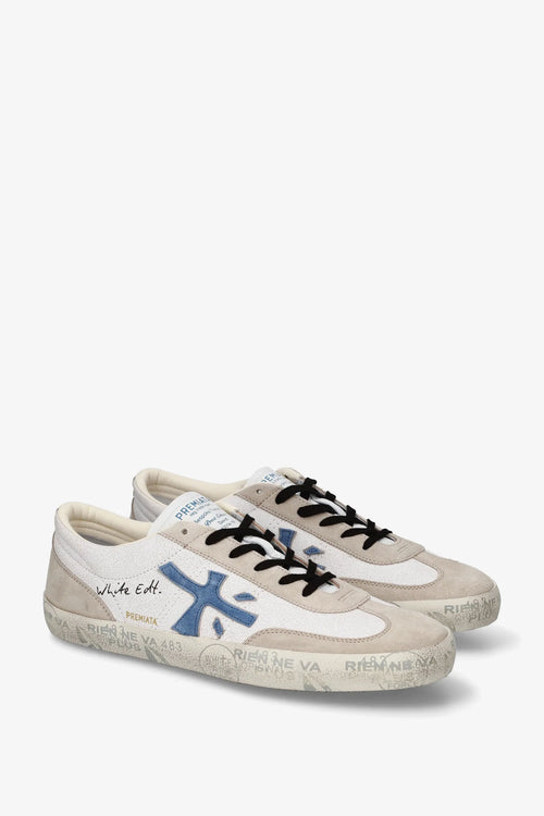 Premiata Sneaker David 8089 Bianco/blu Uomo-2