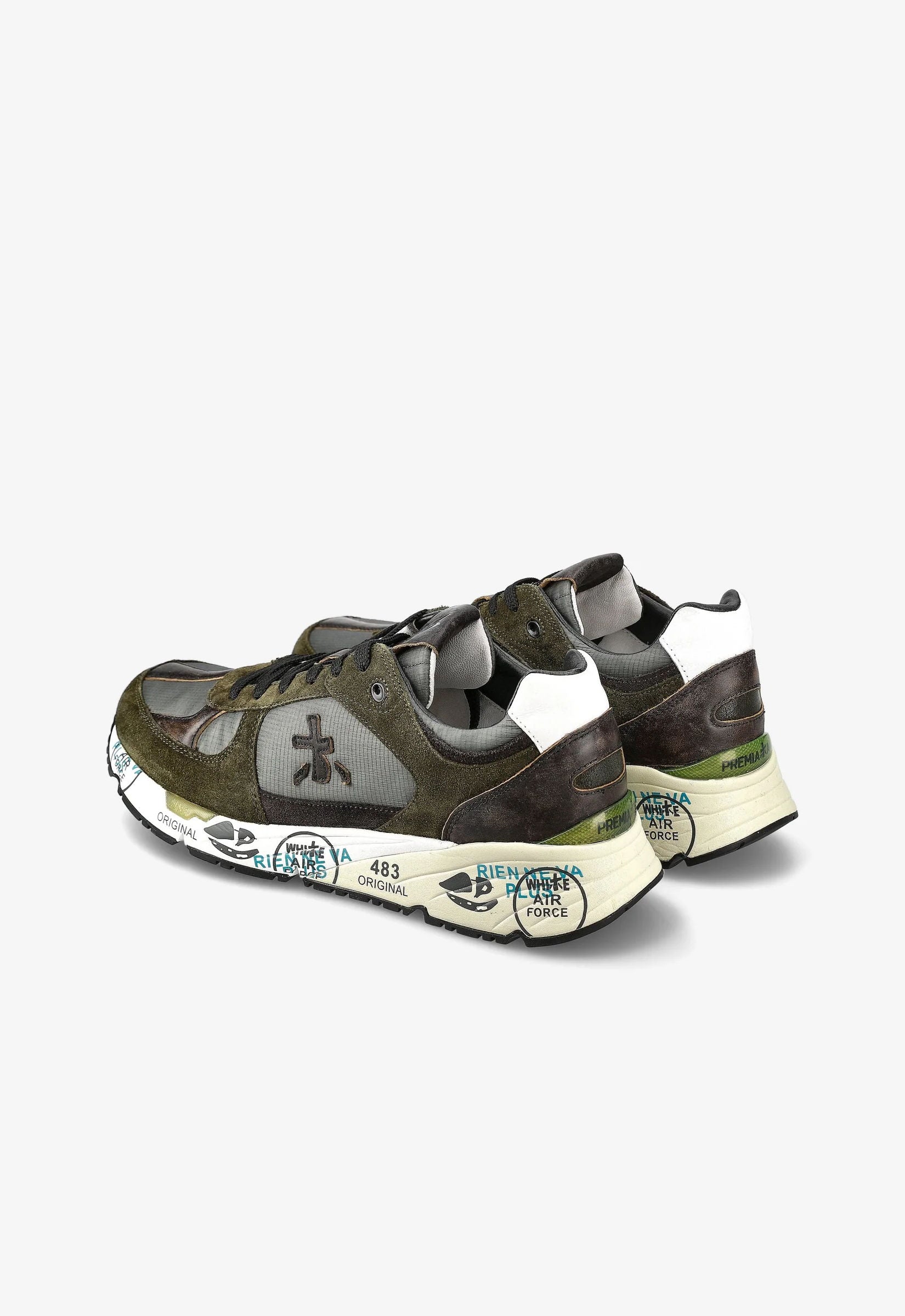 Premiata Sneaker Mase 4005 Verde militare Uomo-3
