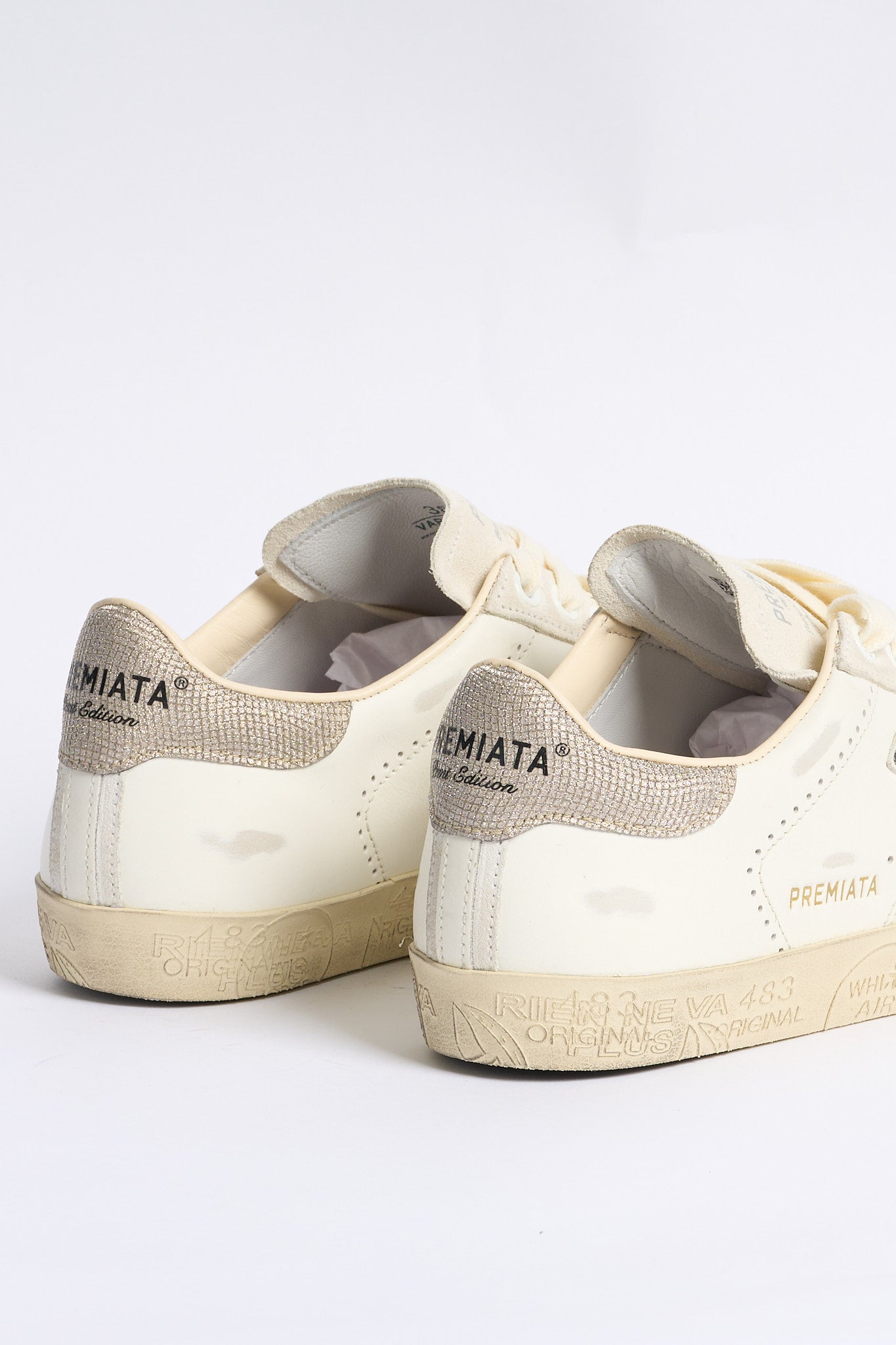 Premiata Sneaker Stevend 8127 Bianco/Silver Donna-4