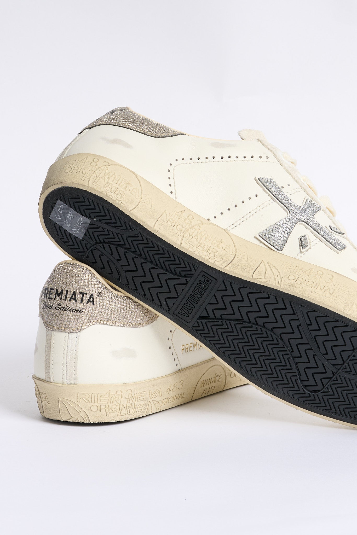 Premiata Sneaker Stevend 8127 Bianco/Silver Donna-6