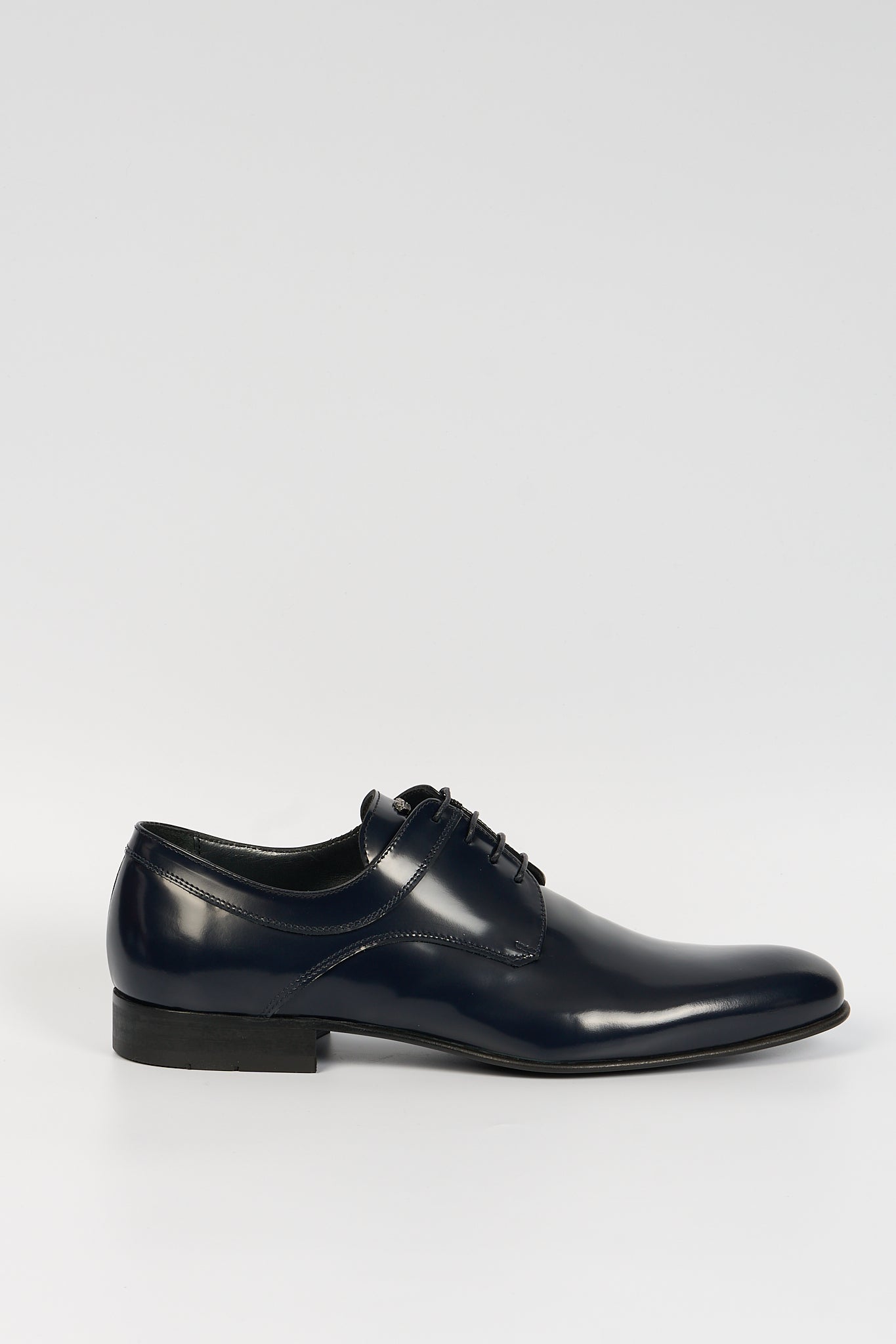 Prince Of Milan Derby Shoes Blue Leather Men-1