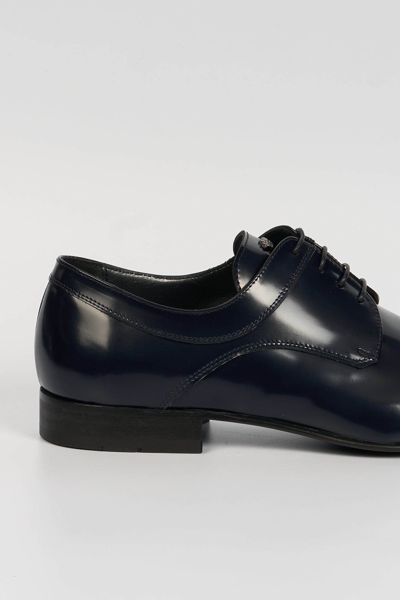 Prince Of Milan Derby Shoes Blue Leather Men-6