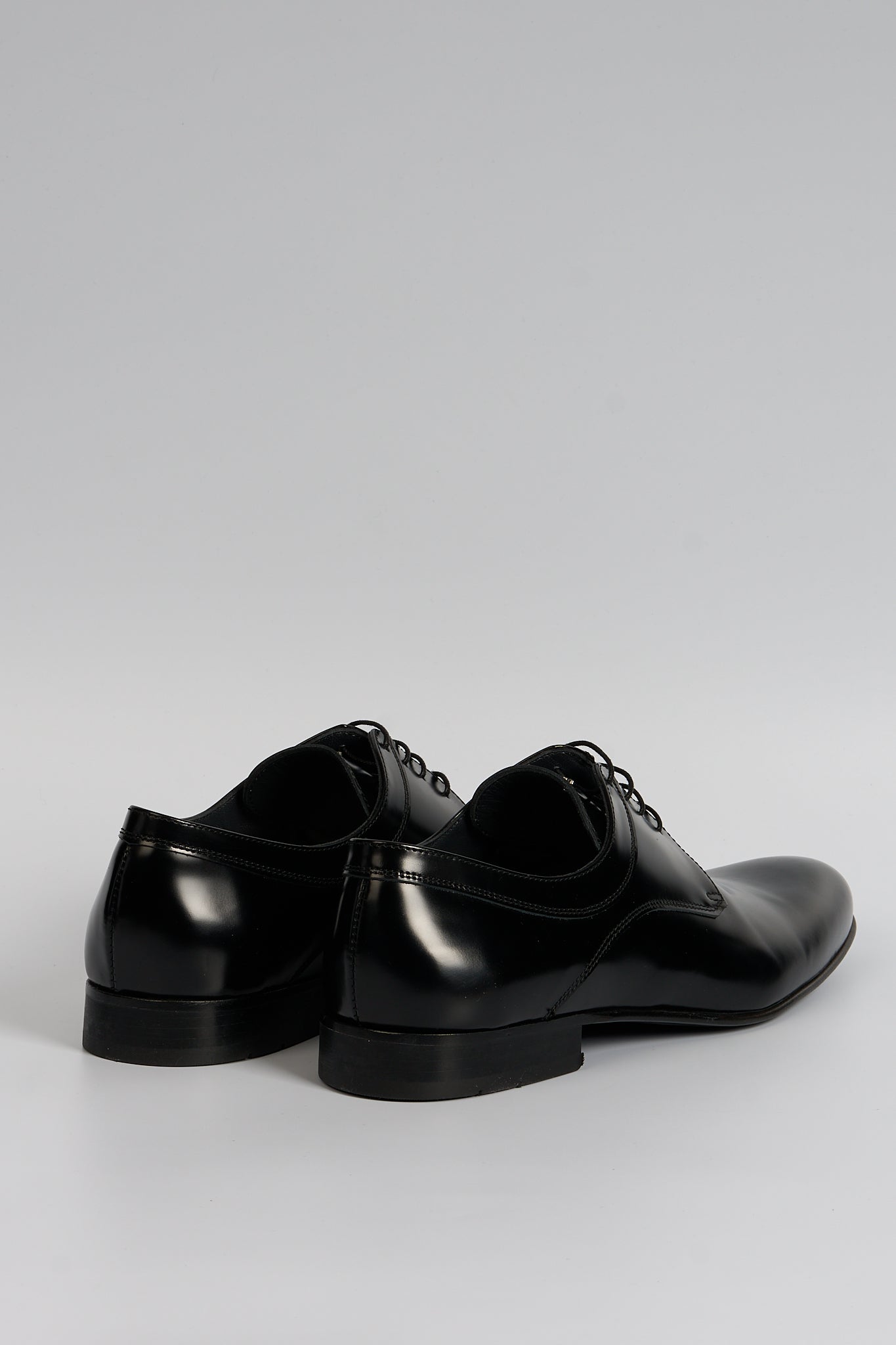 Prince Of Milan Derby Shoes Black Leather Men-4