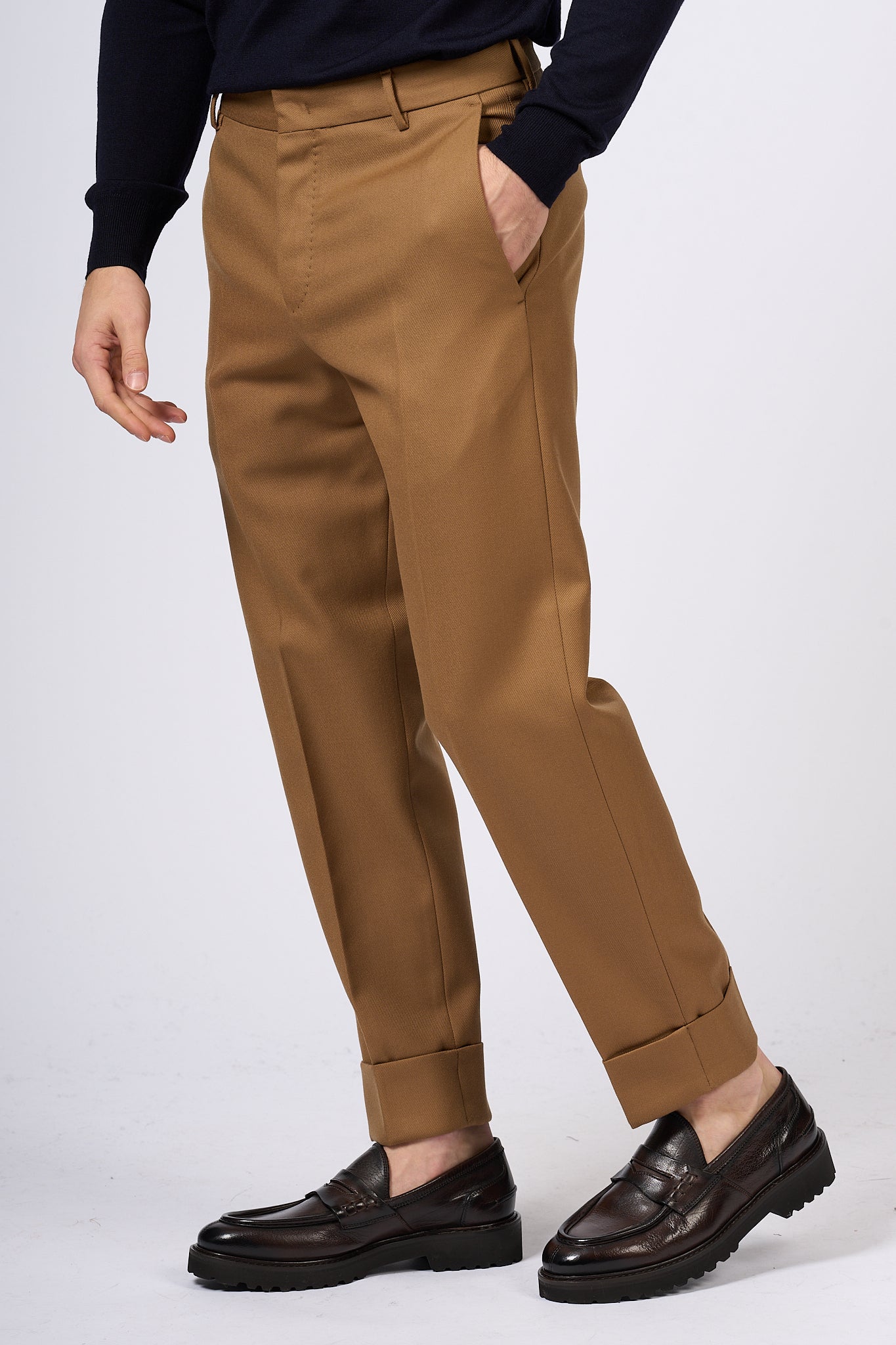 Pt Torino Pantalone Carrot Cammello Uomo-1