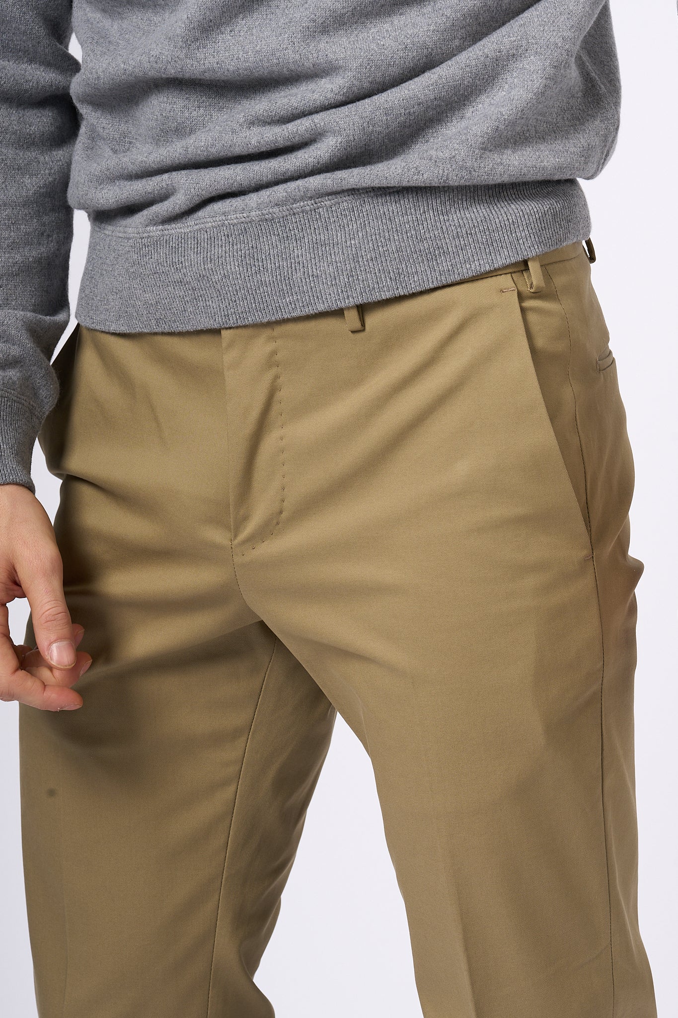 Pt Torino Pantalone Dieci Beige Scuro Uomo-5