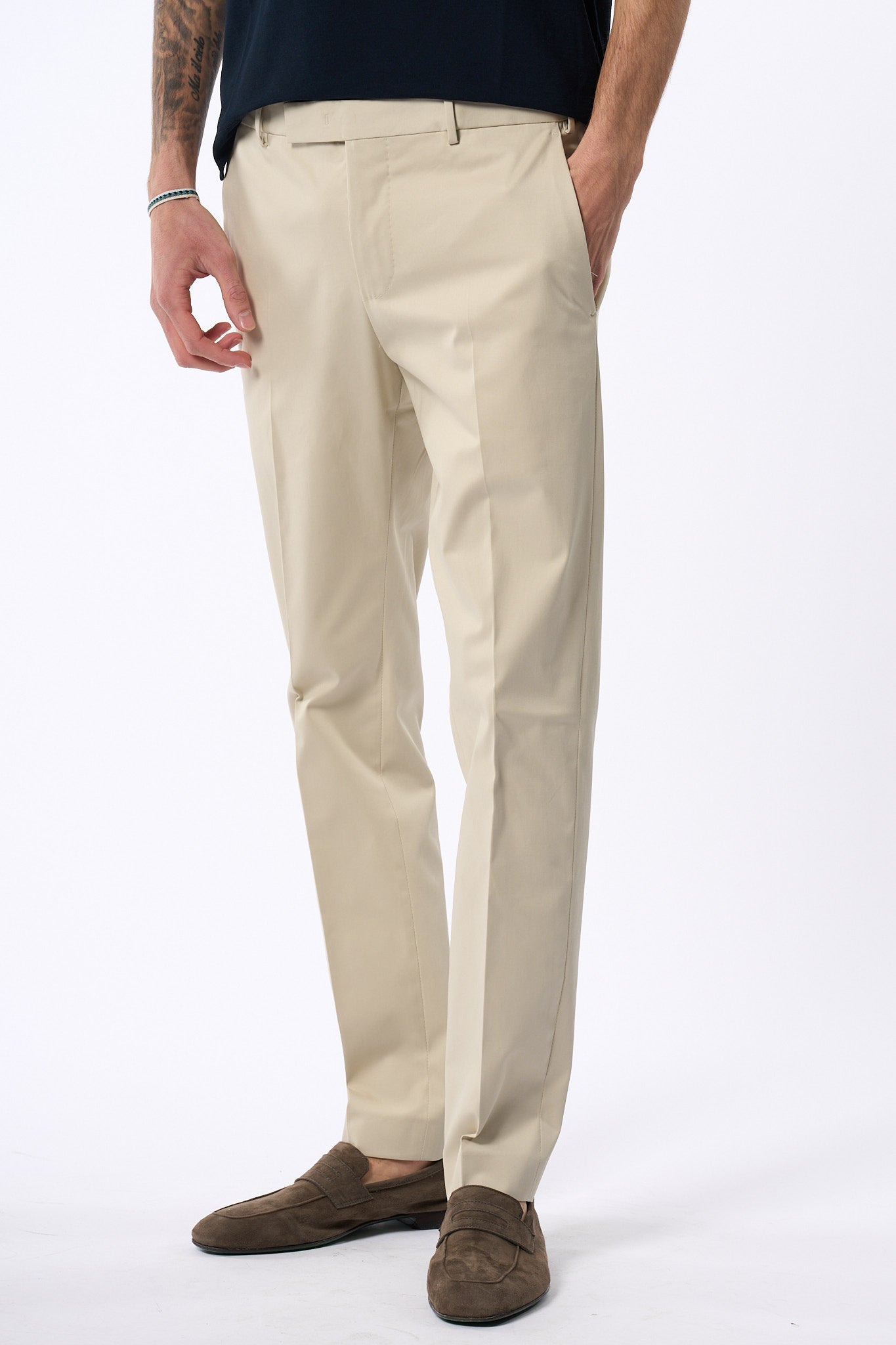 Pt Torino Pantalone Dieci Twill Beige Uomo-6
