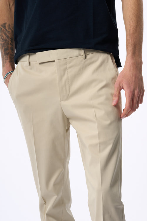 Pt Torino Pantalone Dieci Twill Beige Uomo-2