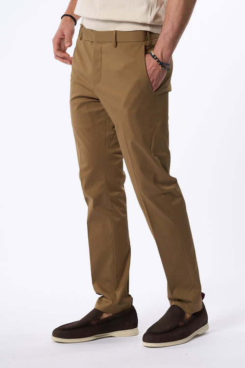 Pt Torino Pantalone Dieci Twill Nocciola Uomo