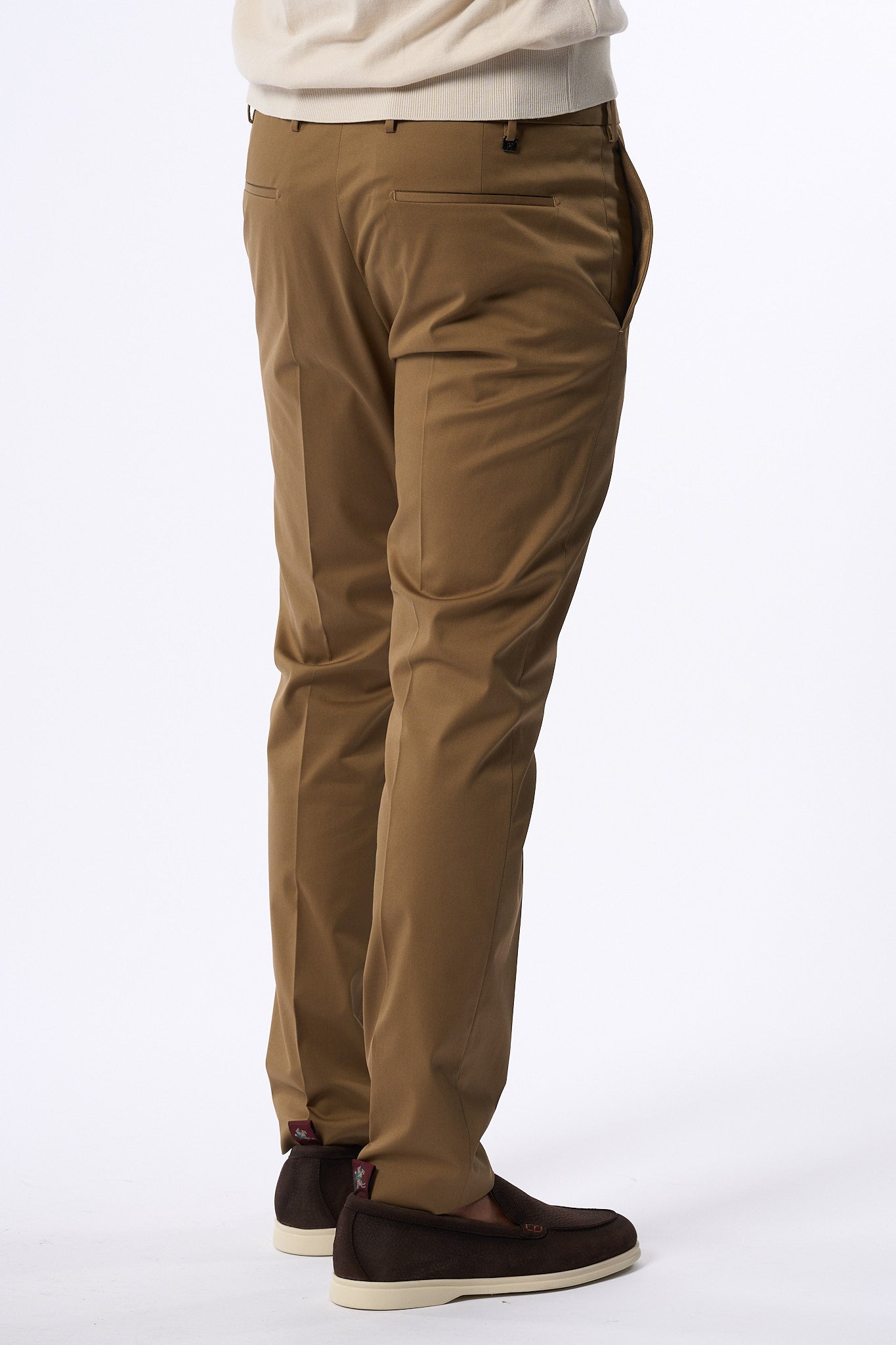 Pt Torino Pantalone Dieci Twill Nocciola Uomo-5