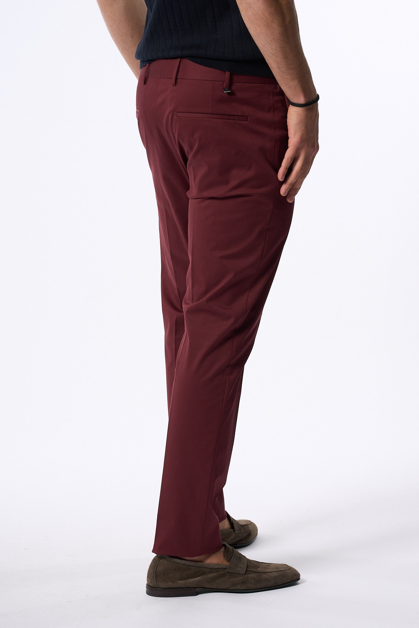 Pt Torino Pantalone Dieci Twill Ciliegia Uomo-6