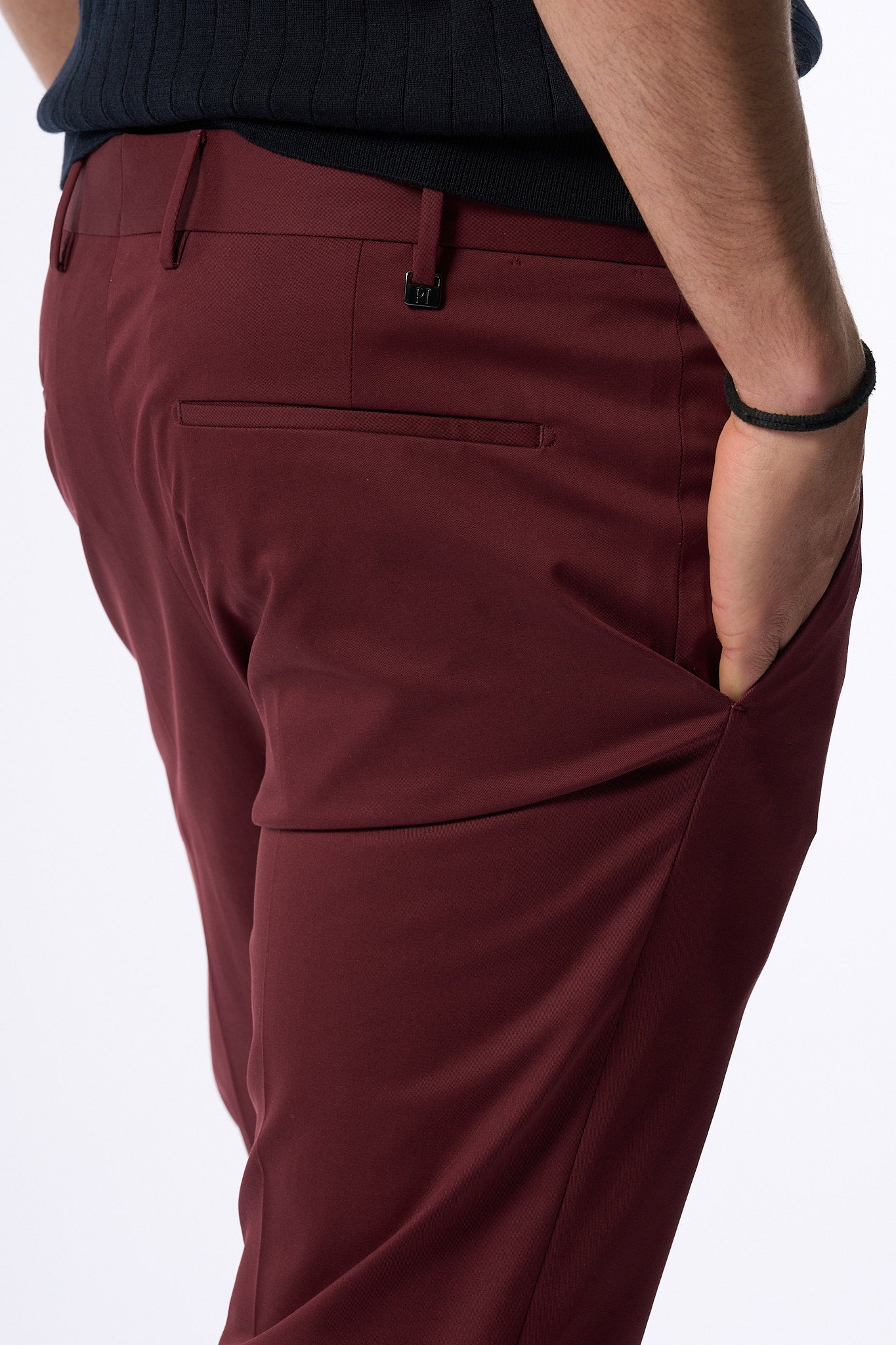 Pt Torino Pantalone Dieci Twill Ciliegia Uomo-7