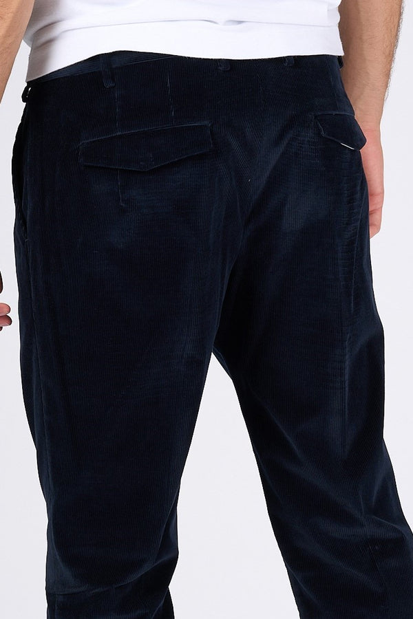 Pt Torino Pantalone Master Velluto Blu Uomo-2