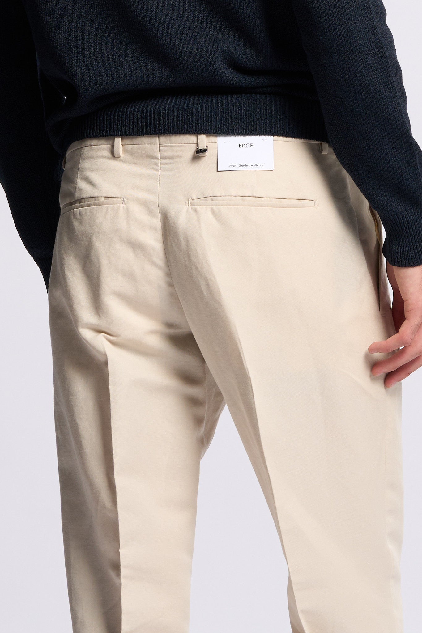 Pt torino Pantalone REBEL Lino e Cotone Avorio Uomo-6