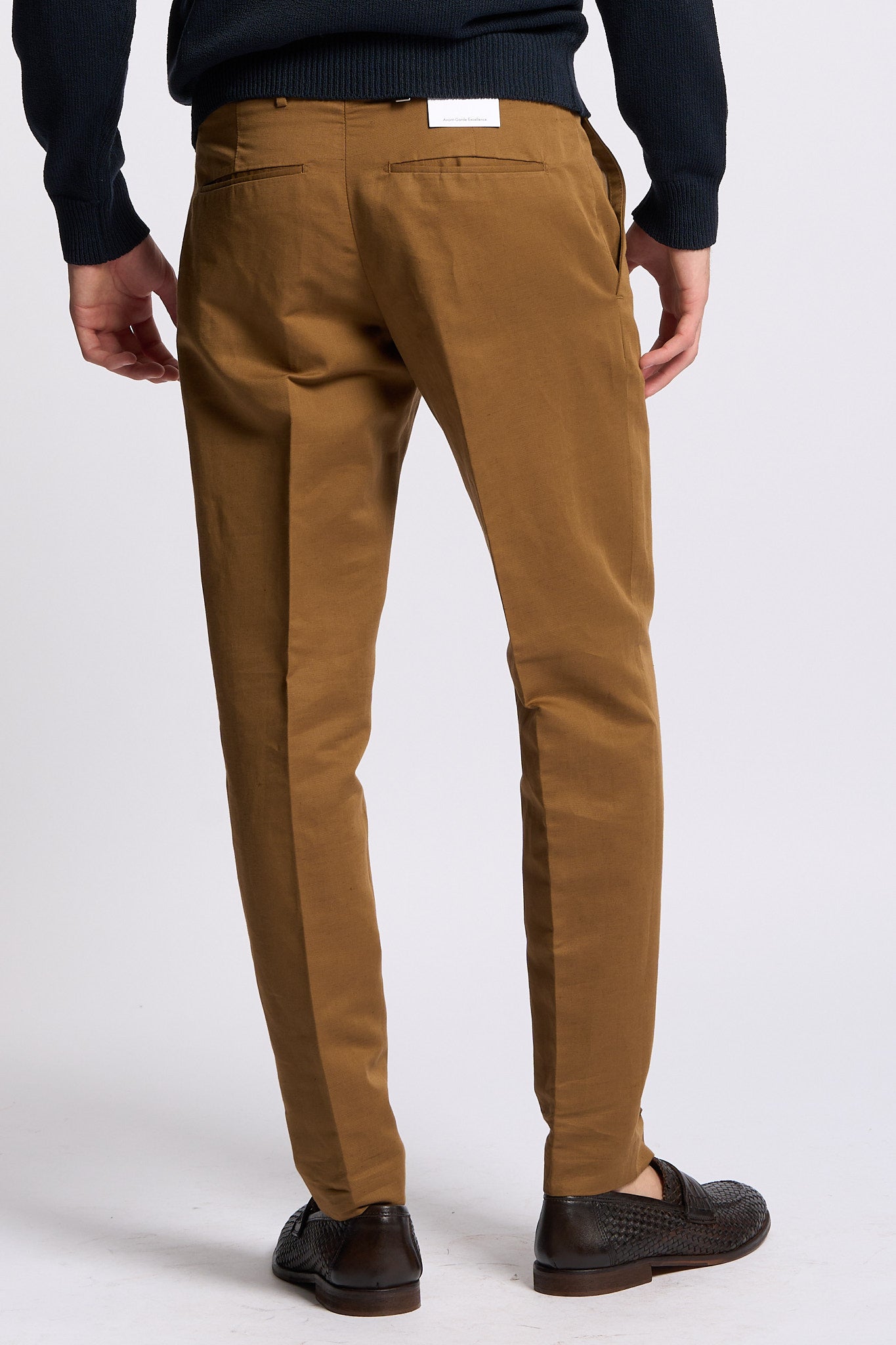 Pt torino Pantalone REBEL Lino e Cotone Cammello Uomo-5