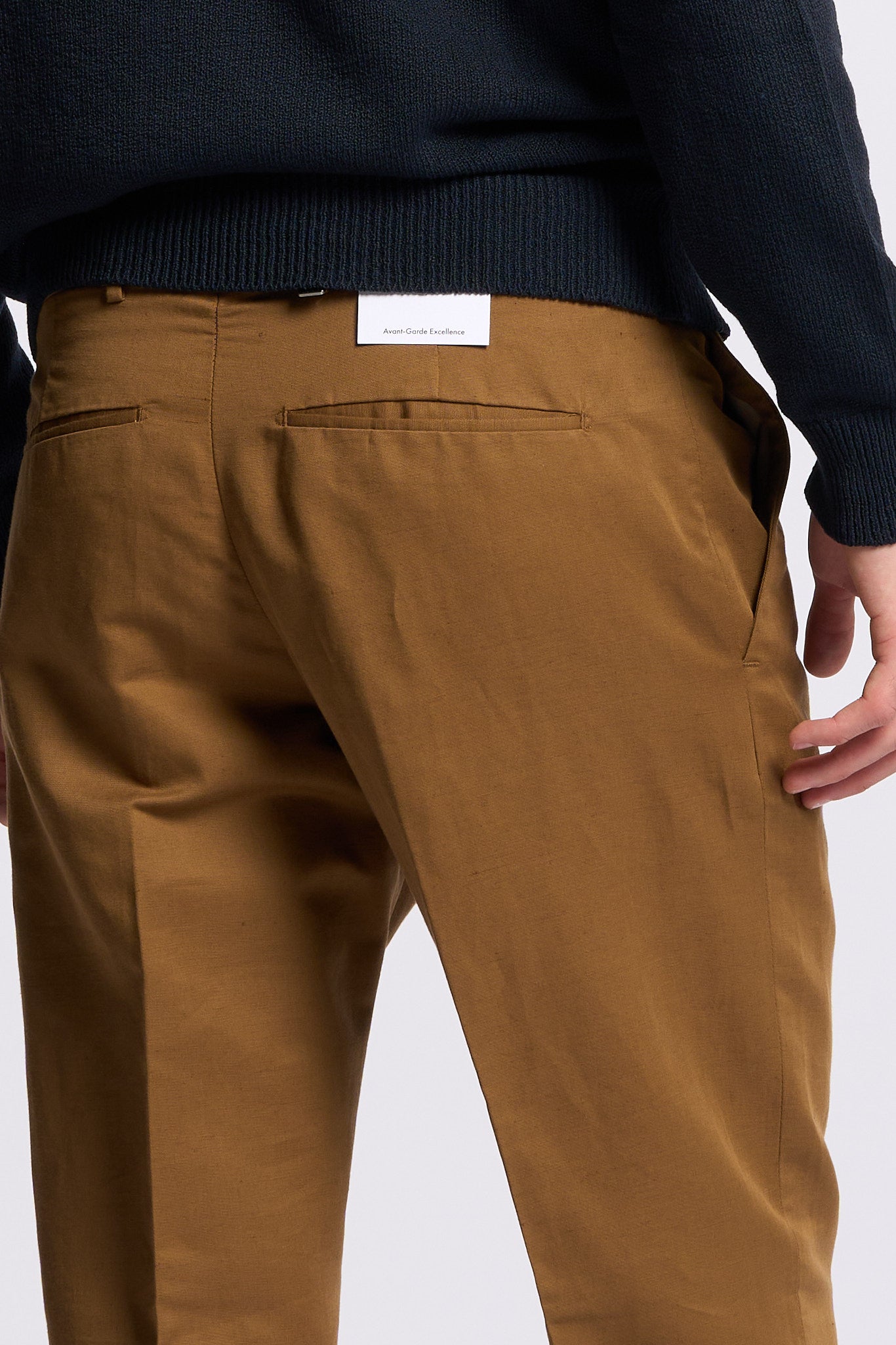 Pt torino Pantalone REBEL Lino e Cotone Cammello Uomo-6