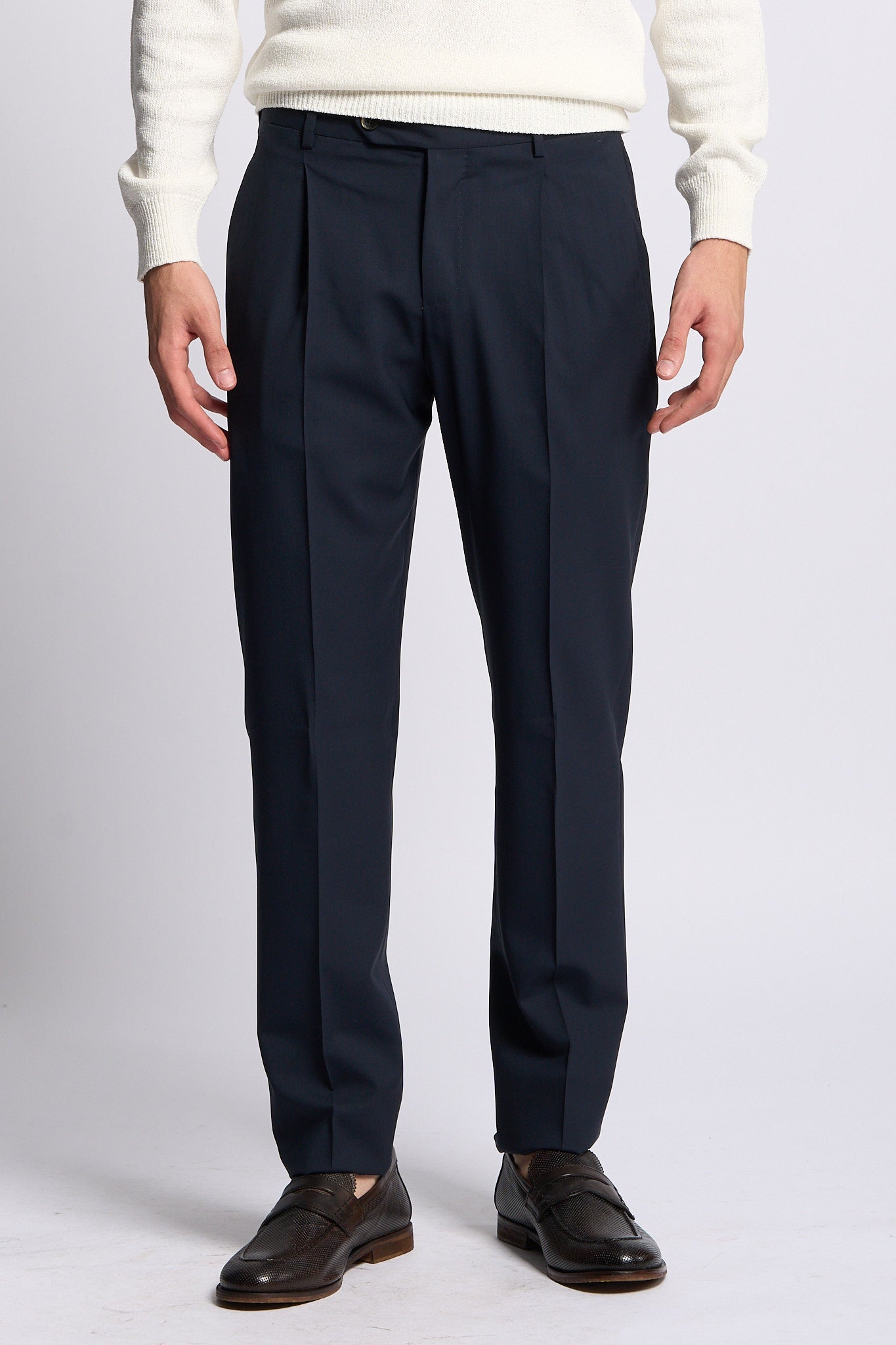 Pt torino Pantalone UNION Lana Blu Uomo-1