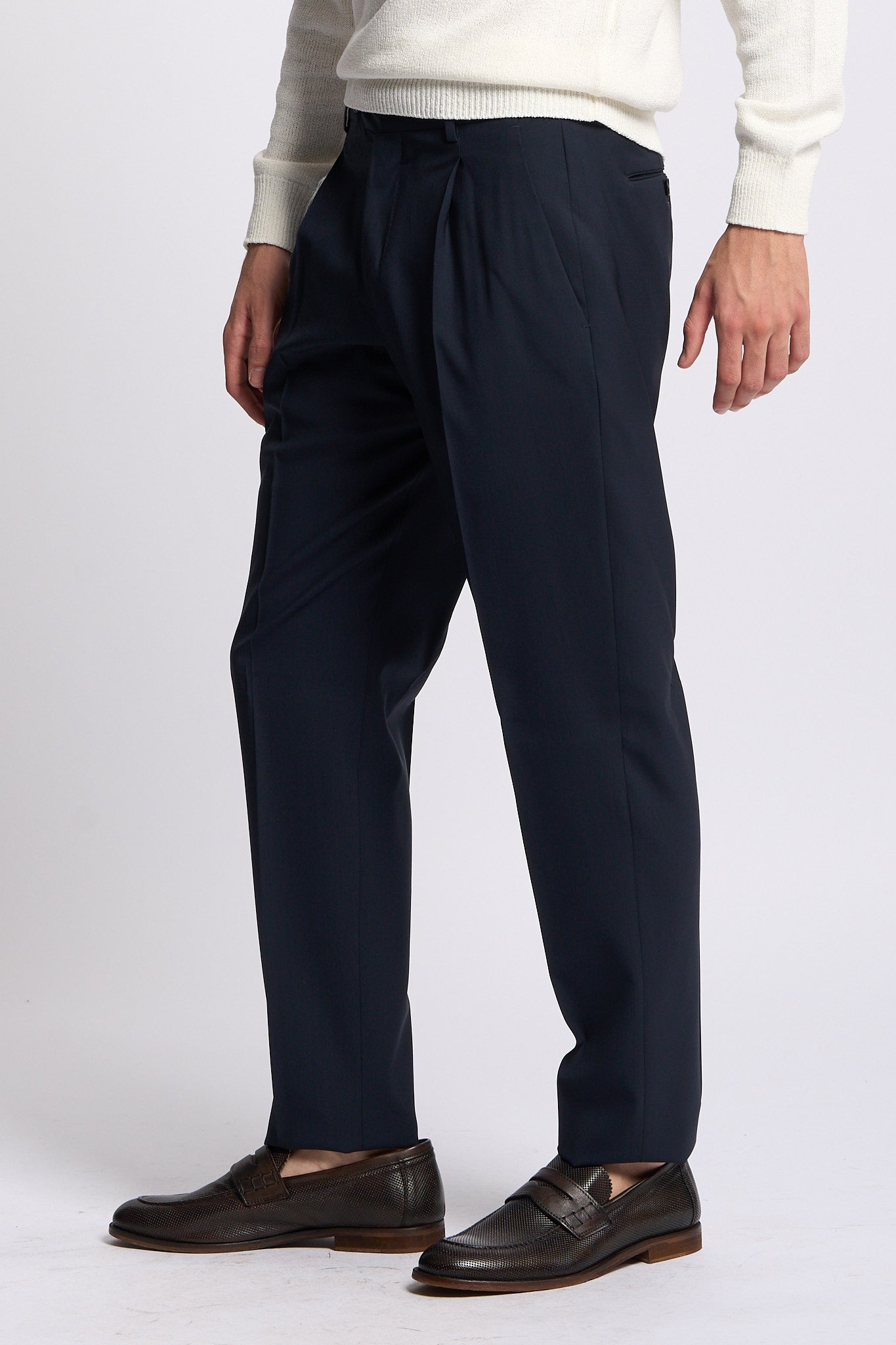 Pt torino Pantalone UNION Lana Blu Uomo-4