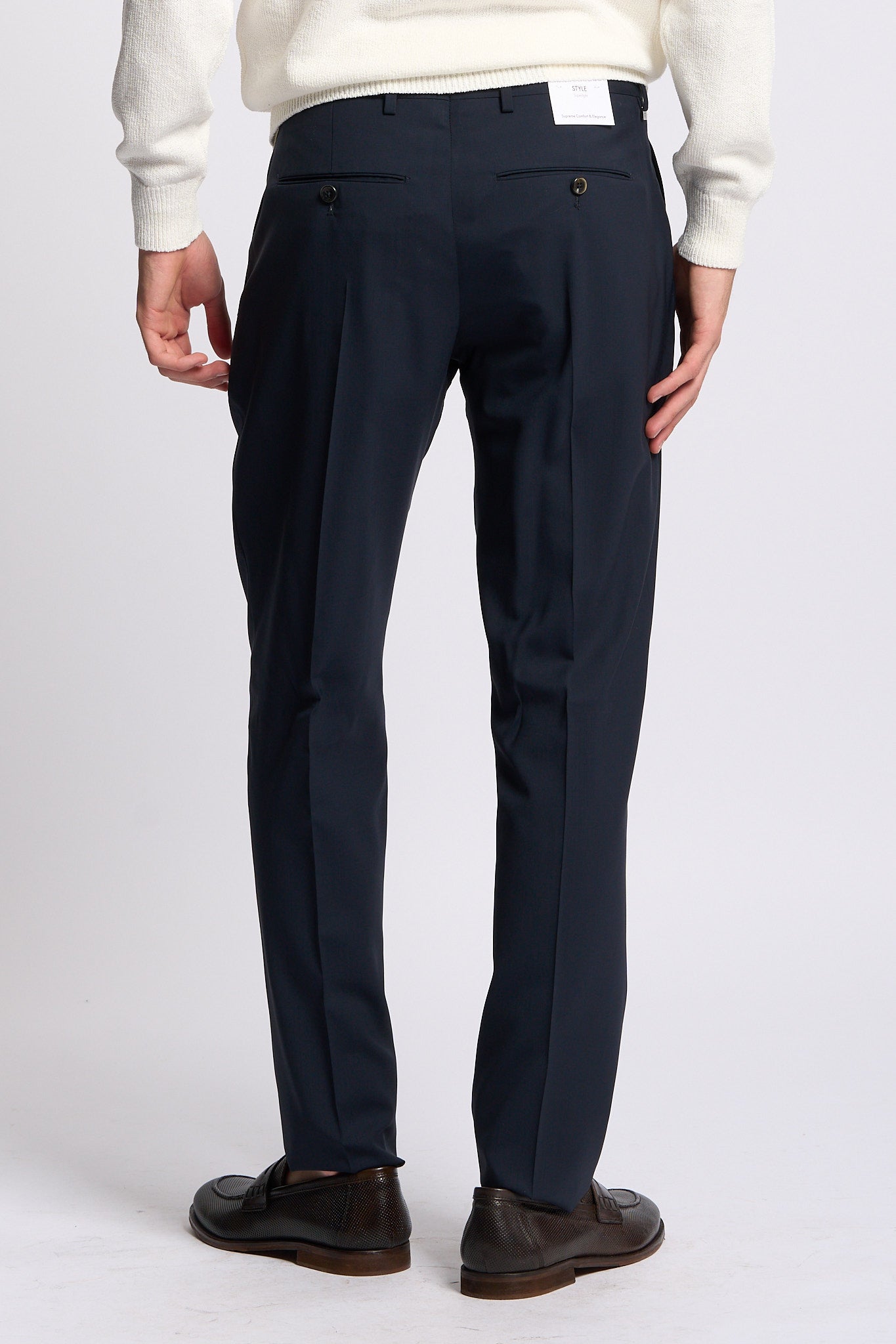 Pt torino Pantalone UNION Lana Blu Uomo-5