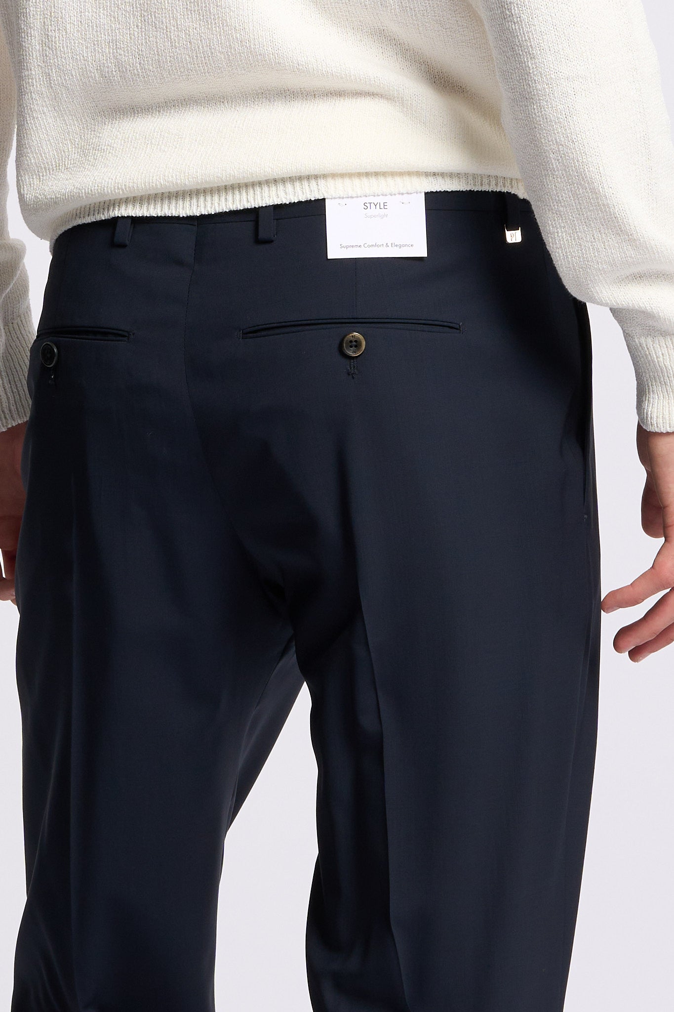 Pt torino Pantalone UNION Lana Blu Uomo-6