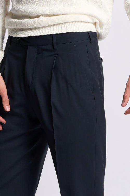 Pt torino Pantalone UNION Lana Blu Uomo-2