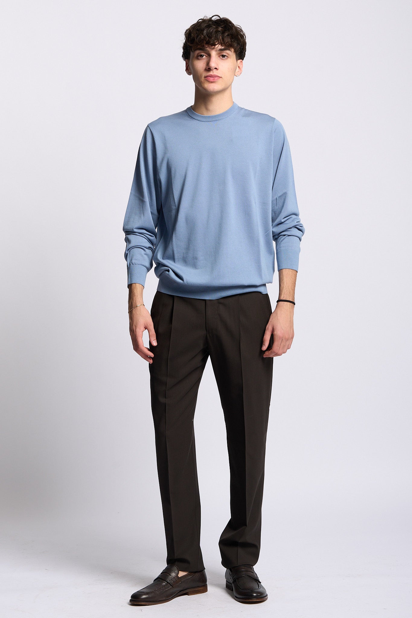 Pt torino Pantalone UNION Lana Marrone Uomo-3