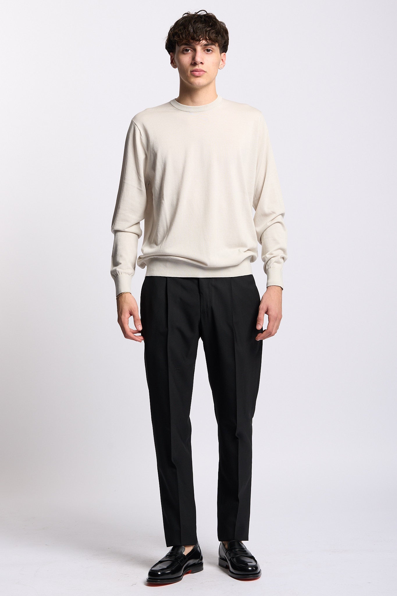 Pt torino Pantalone UNION Lana Nero Uomo-3