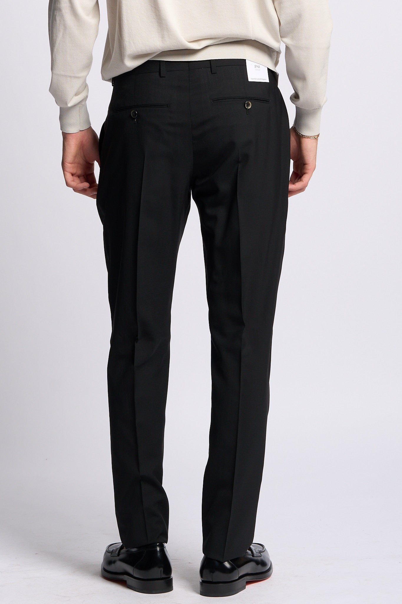 Pt torino Pantalone UNION Lana Nero Uomo-6
