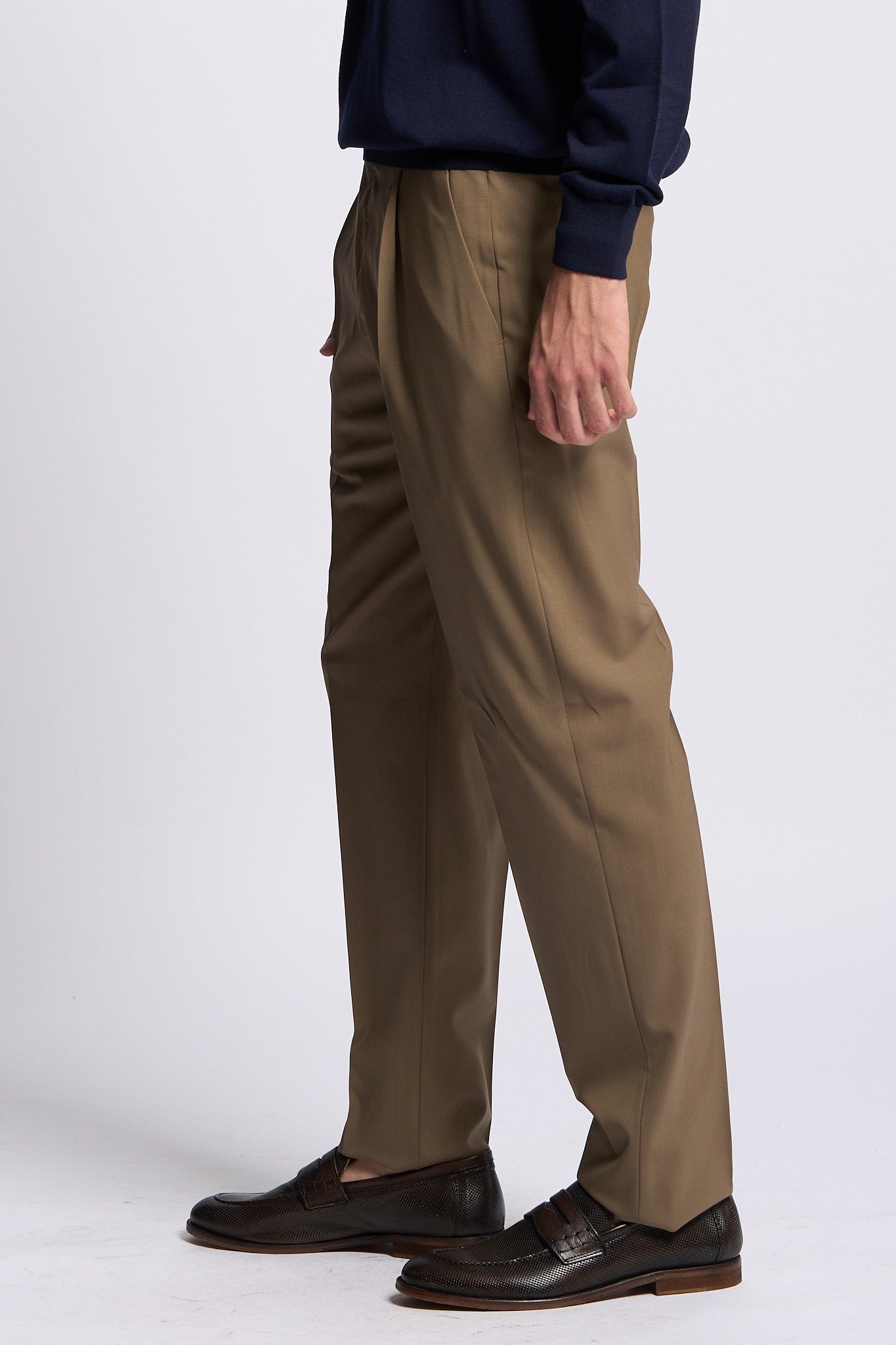Pt torino Pantalone UNION Lana Nocciola Uomo-5
