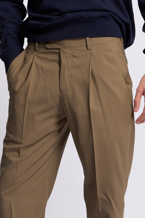 Pt torino Pantalone UNION Lana Nocciola Uomo-2