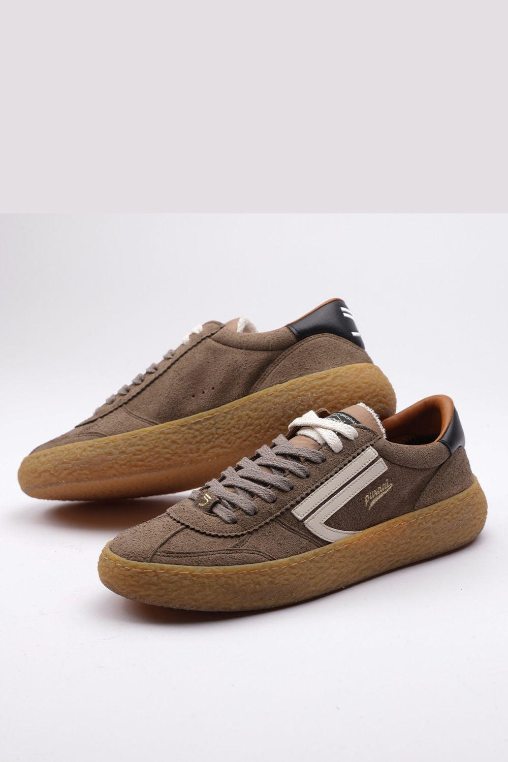 Puraai Sneaker VINTAGE Micro Suede Tabacco Uomo-3