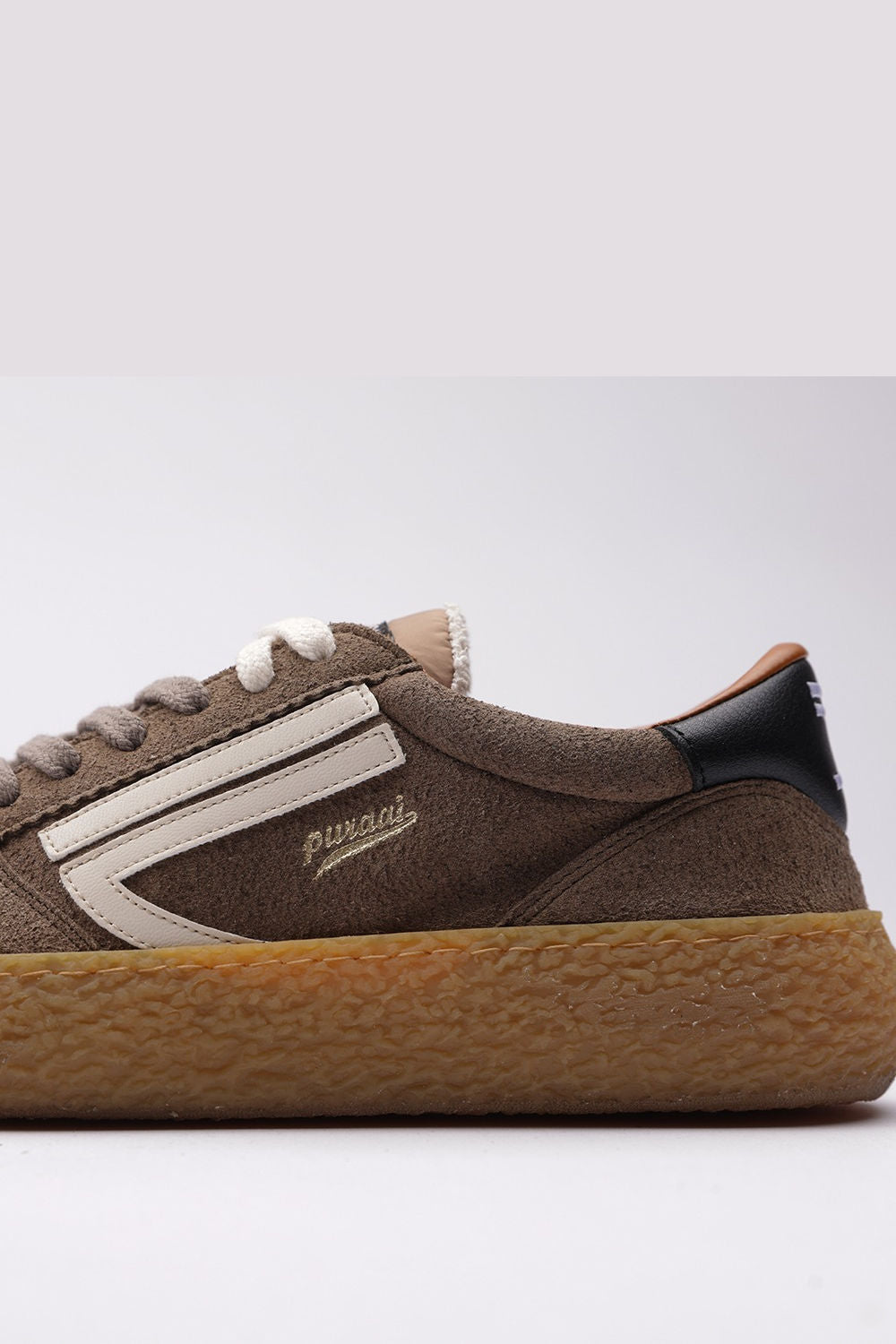 Puraai Sneaker VINTAGE Micro Suede Tabacco Uomo-4