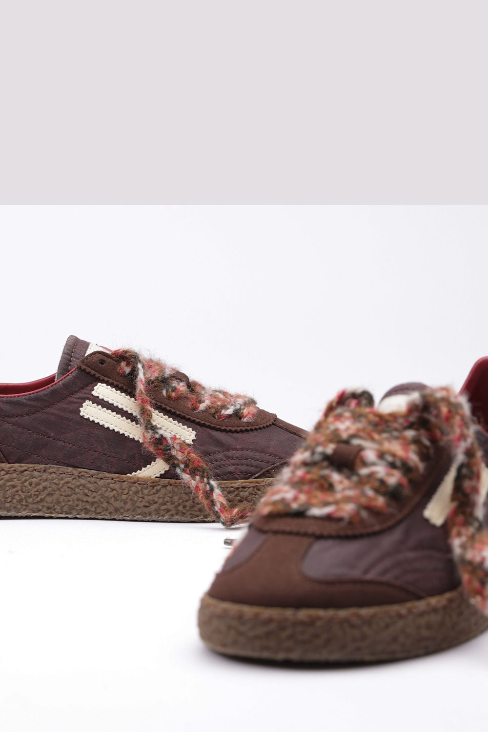 Puraai Sneaker XS in Nylon Marrone Donna-4