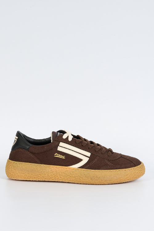 Puraai Sneaker VINTAGE Micro Suede Moro Uomo