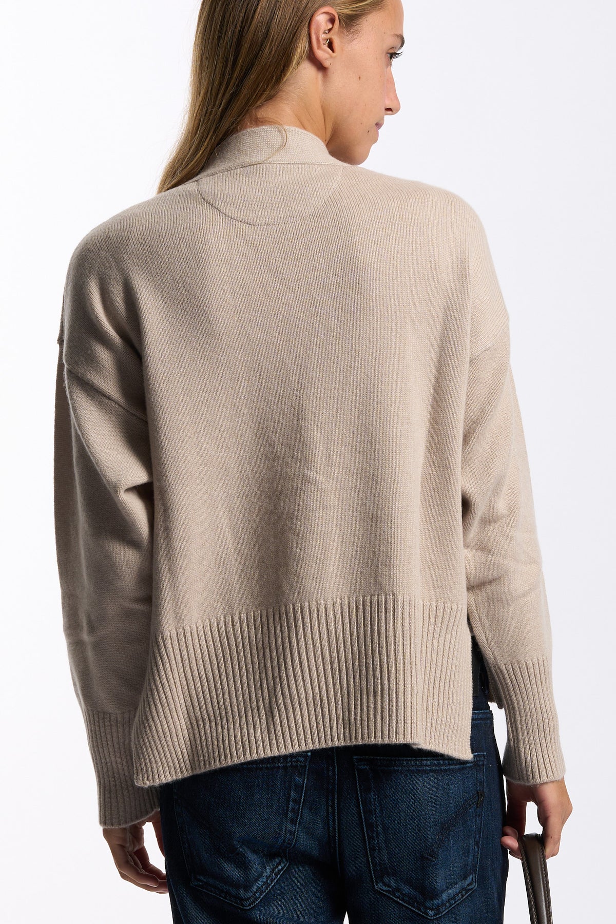 Purotatto Cardigan In Cashmere Sabbia Donna-7
