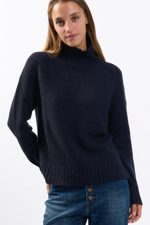 Purotatto Dolcevita in Cashmere Blu Donna