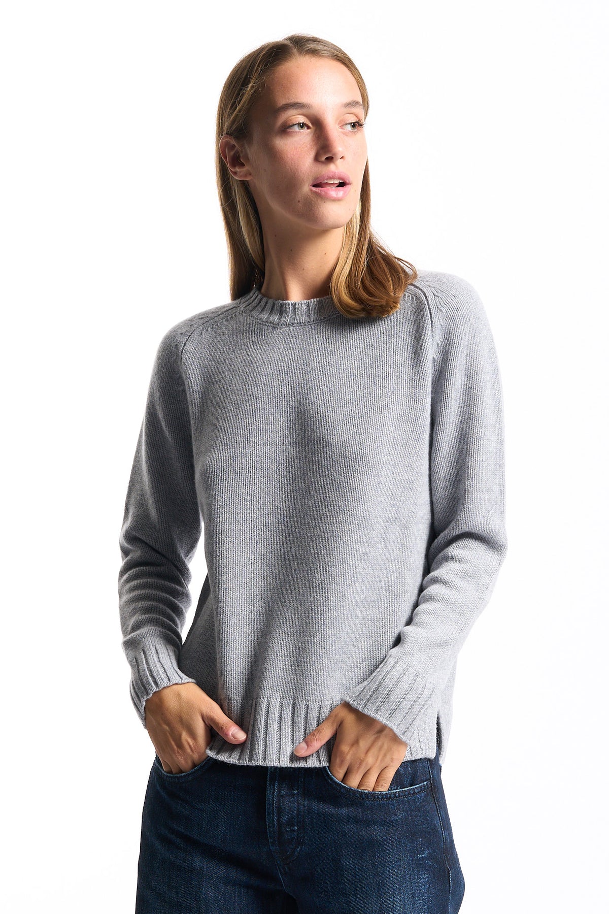 Purotatto Girocollo Grigio Donna-1