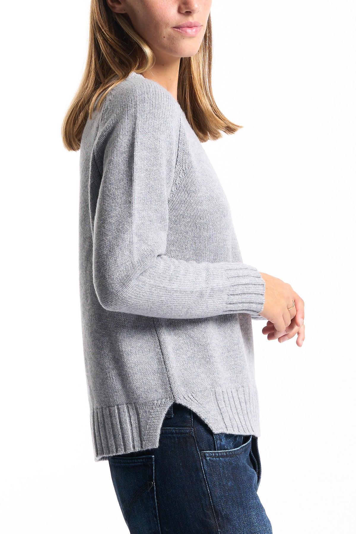 Purotatto Girocollo Grigio Donna-3