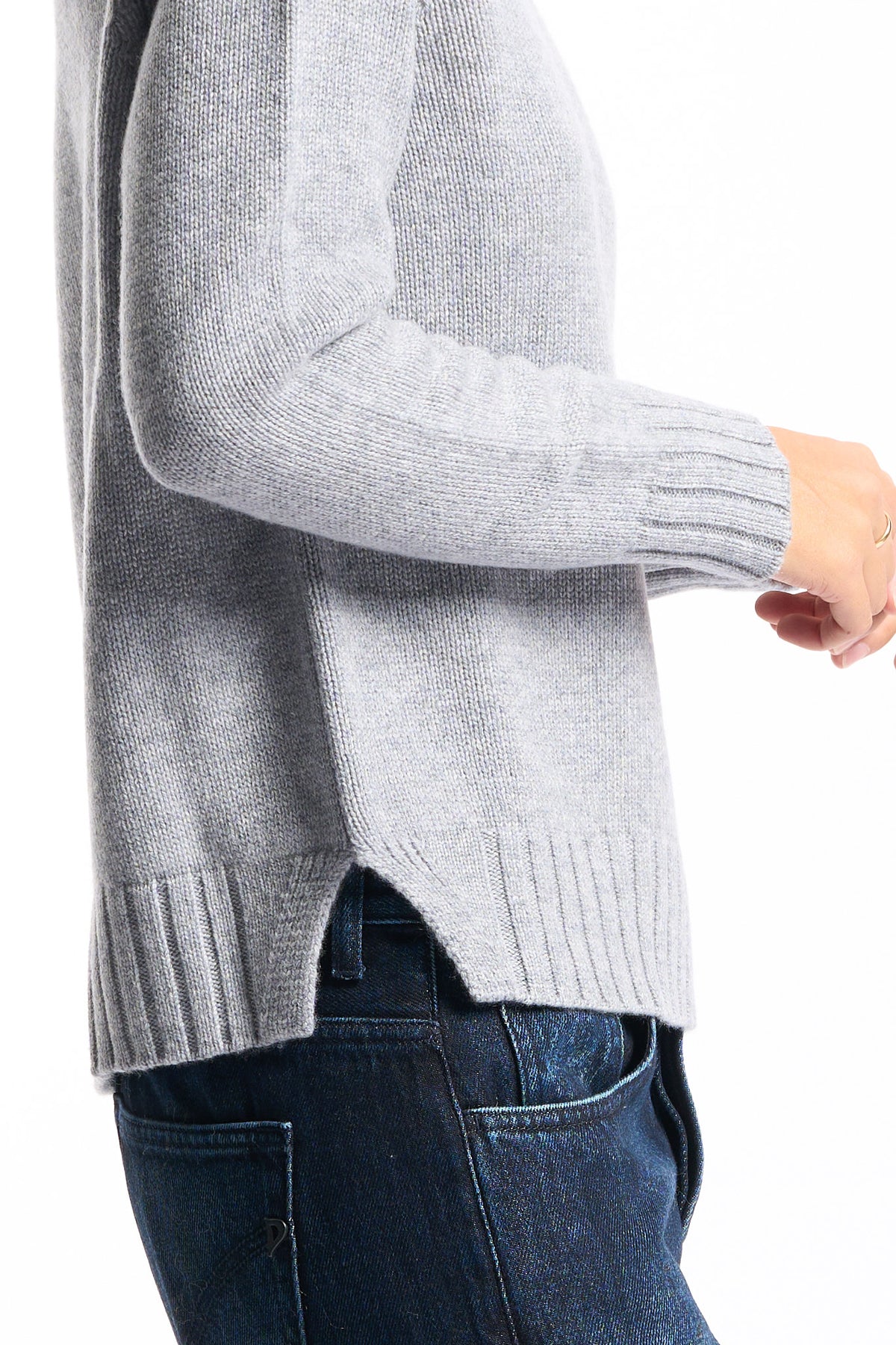 Purotatto Girocollo Grigio Donna-5