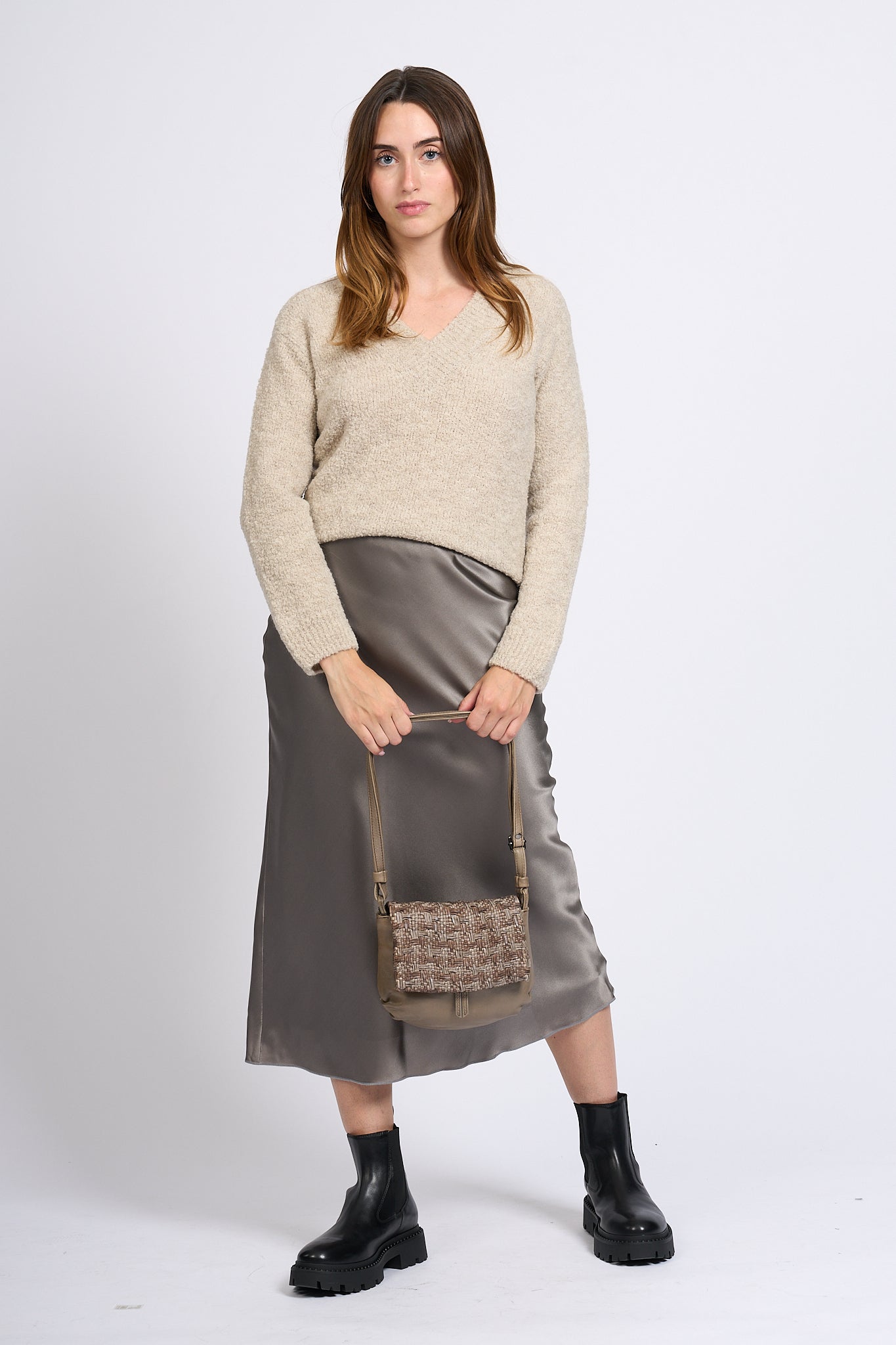 Purotatto Women's Mud Silk Skirt-3