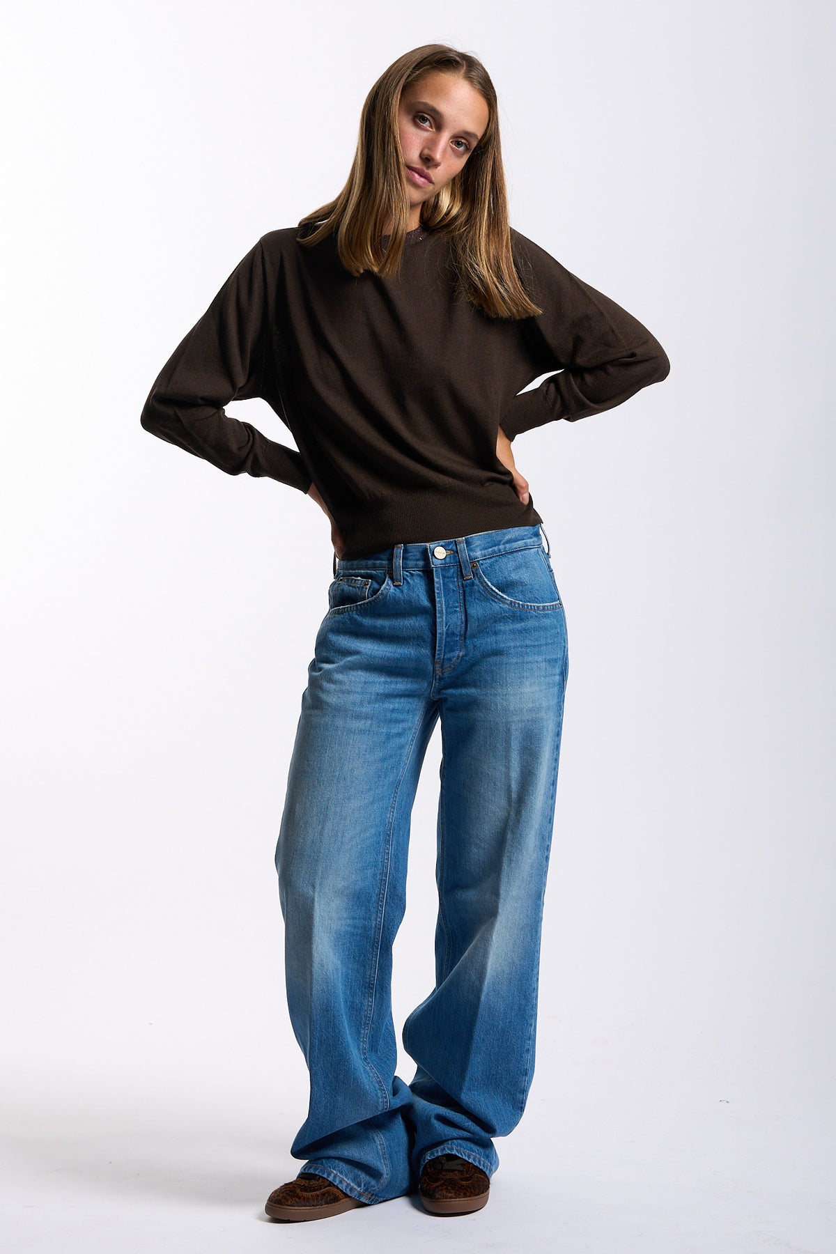 Purotatto Maglia Collo Lurex Moro Donna-6