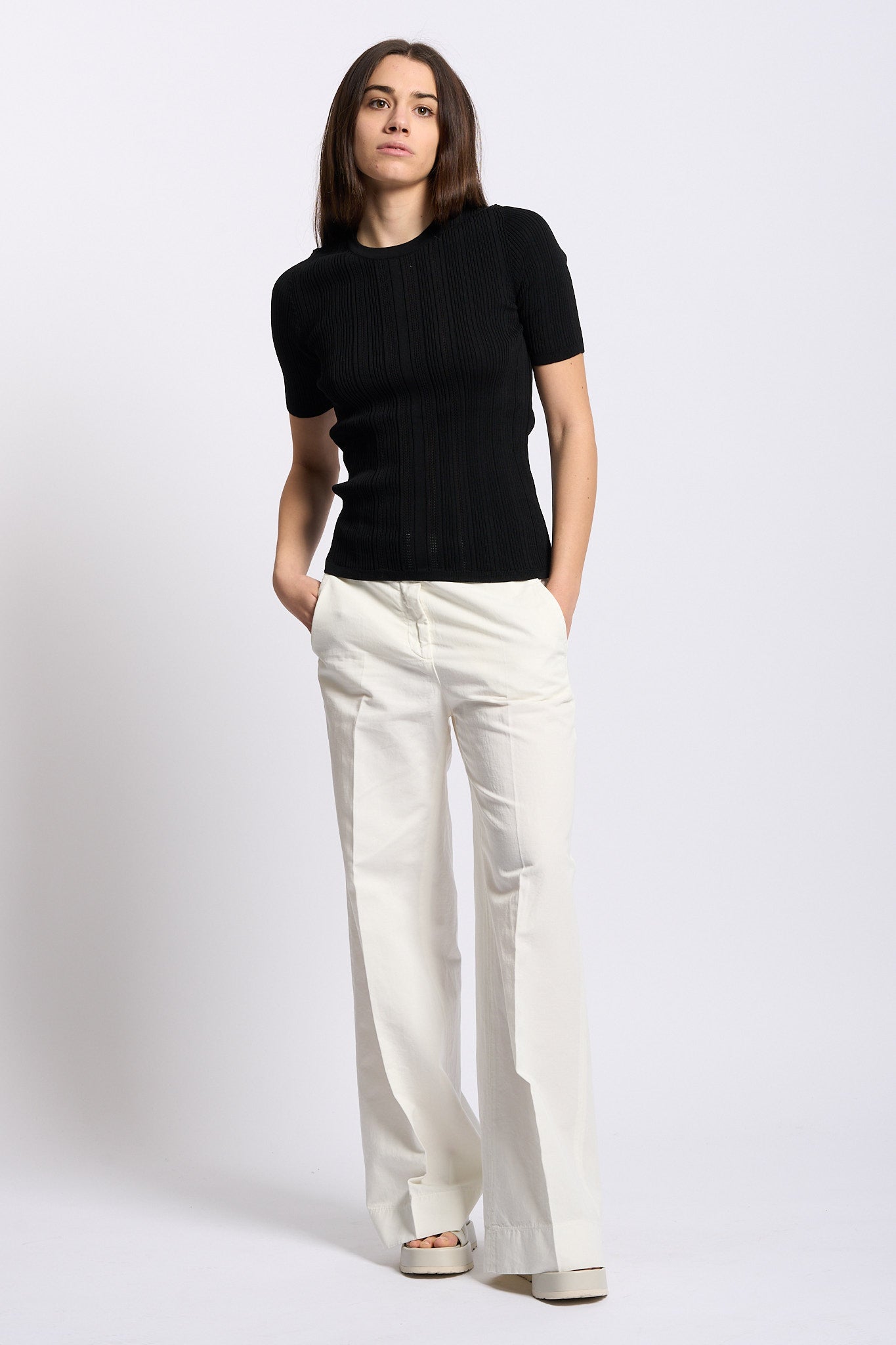 Purotatto Maglia Manica Corta Nero Donna-3