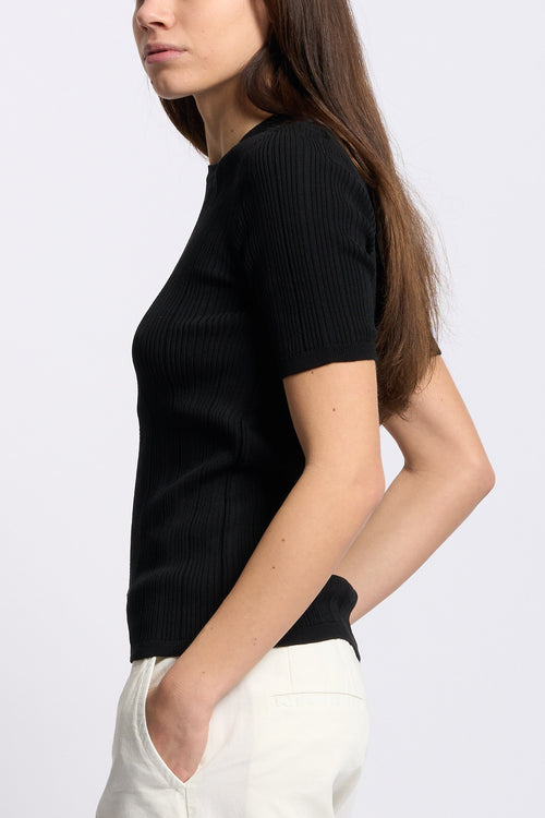 Purotatto Maglia Manica Corta Nero Donna-2