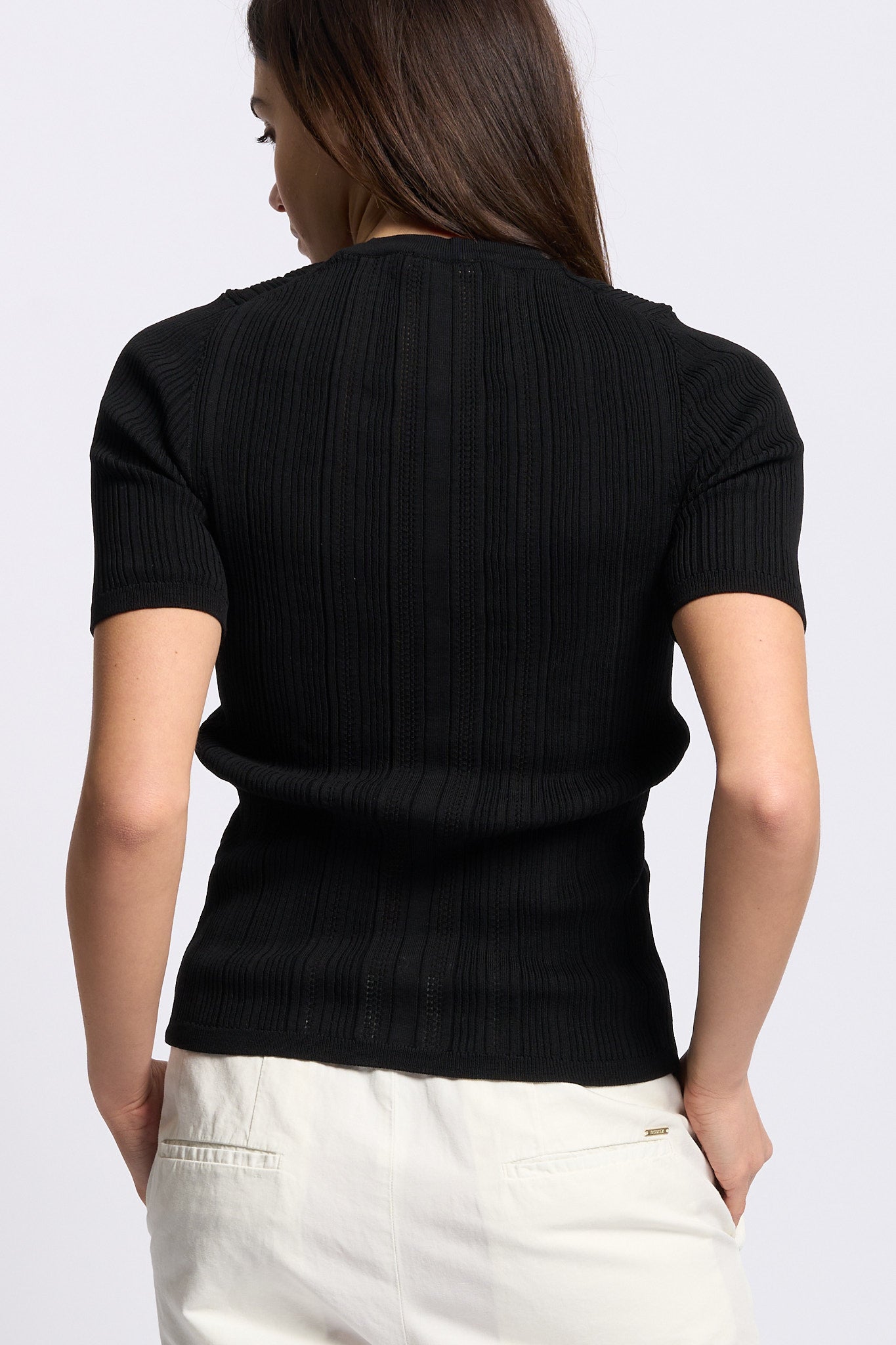 Purotatto Maglia Manica Corta Nero Donna-5